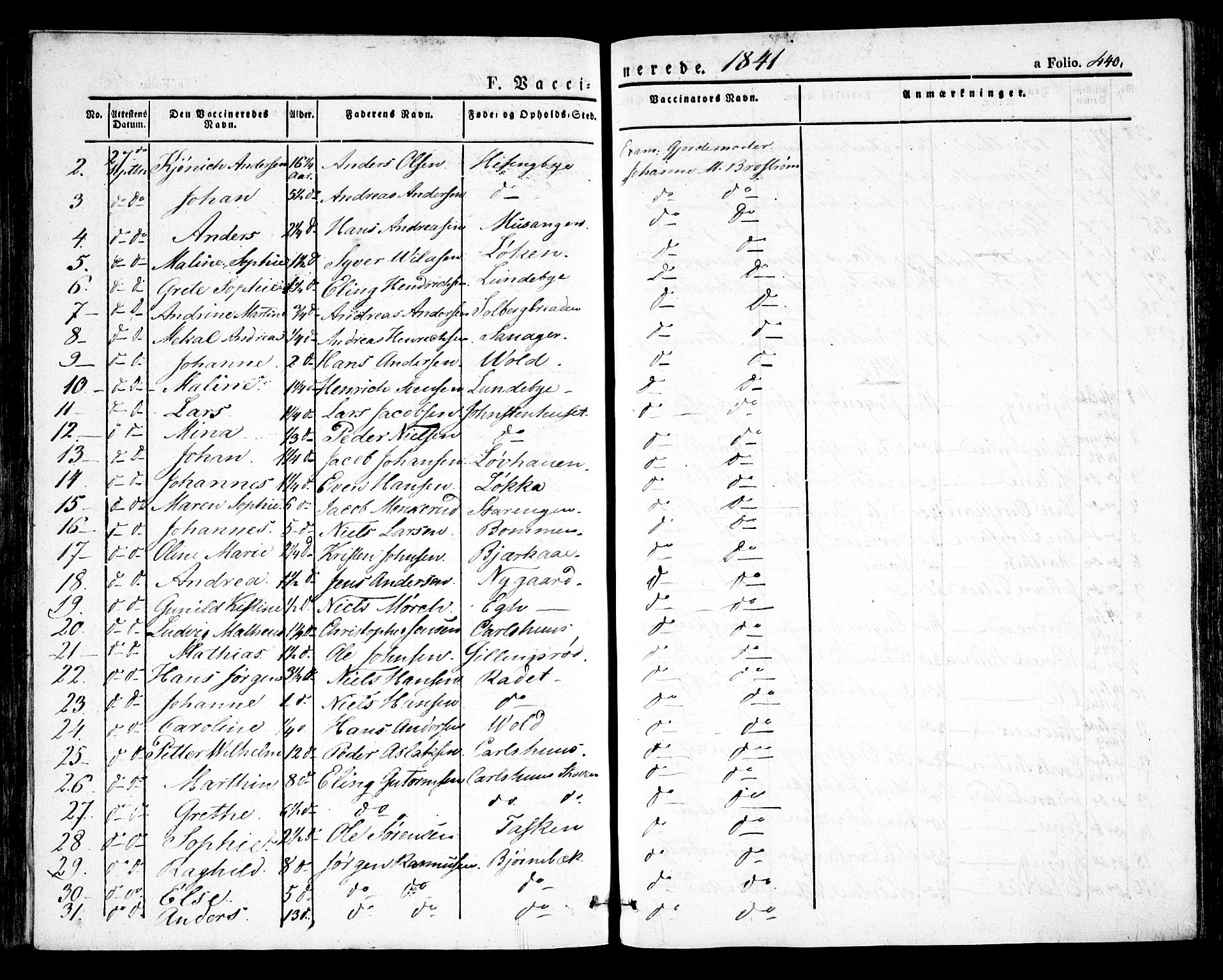 Råde prestekontor kirkebøker, SAO/A-2009/F/Fa/L0005: Parish register (official) no. 5, 1830-1853, p. 440