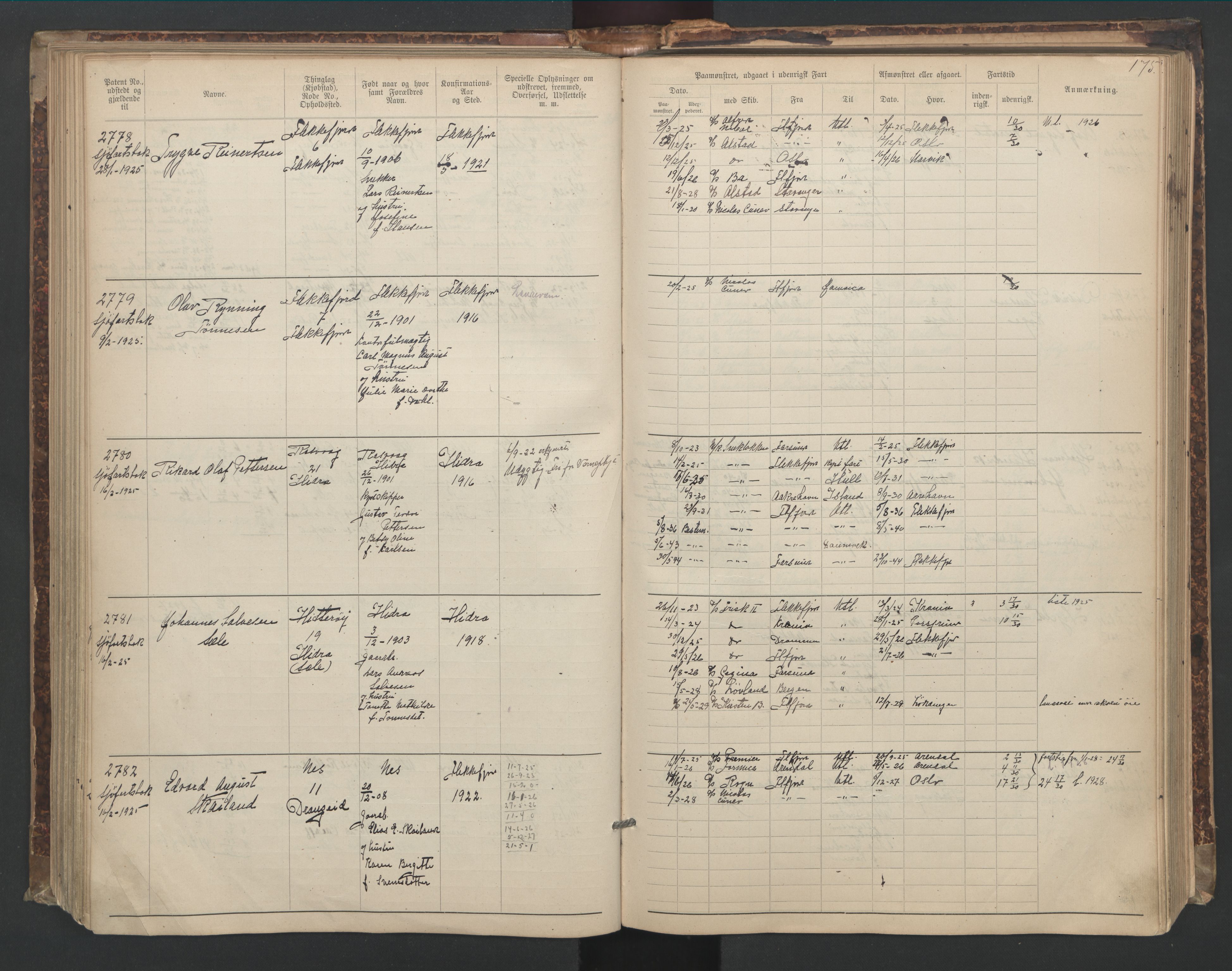 Flekkefjord mønstringskrets, AV/SAK-2031-0018/F/Fa/L0006: Annotasjonsrulle nr 1916-2964 med register, Æ-3, 1891-1948, p. 206