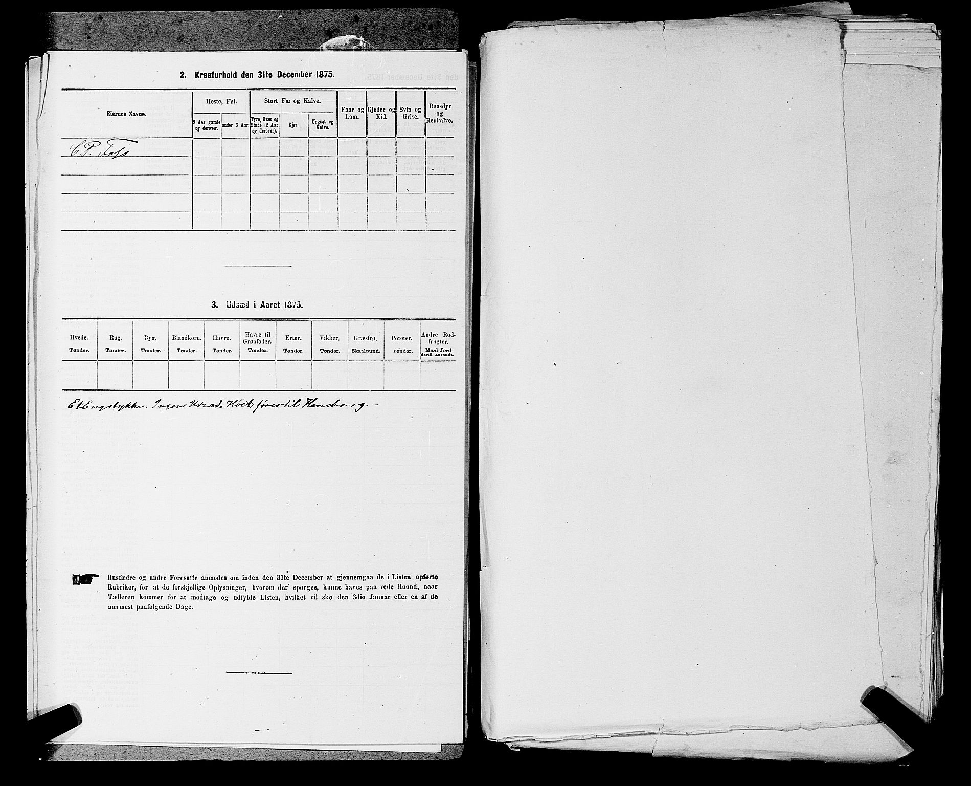 RA, 1875 census for 0224P Aurskog, 1875, p. 262