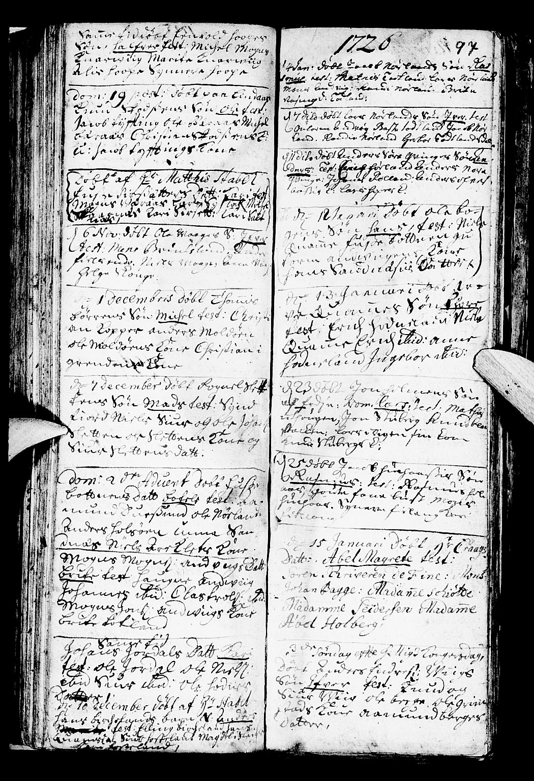 Lindås Sokneprestembete, SAB/A-76701/H/Haa: Parish register (official) no. A 1, 1699-1746, p. 97