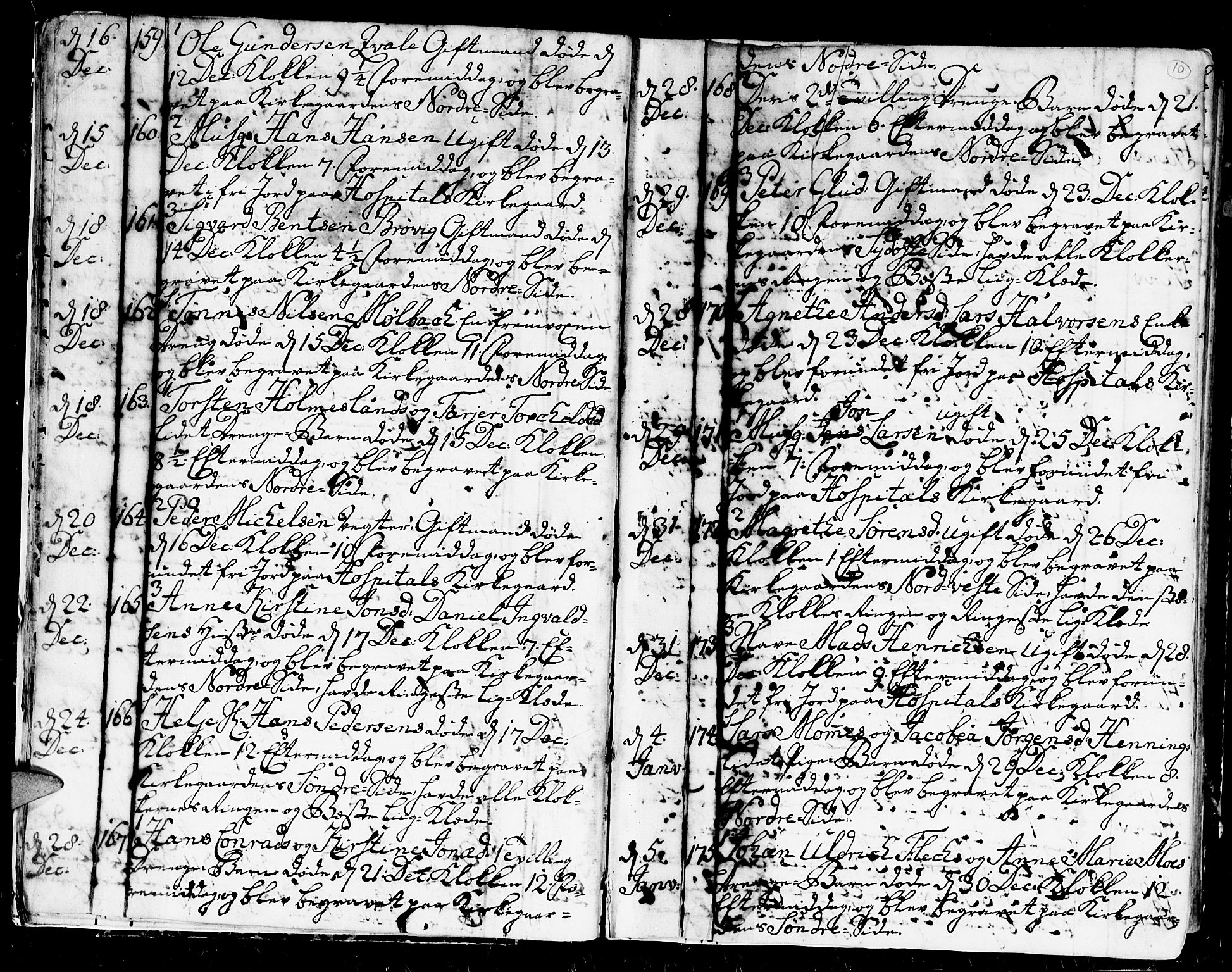 Kristiansand domprosti, AV/SAK-1112-0006/F/Fa/L0004: Parish register (official) no. A 4, 1762-1794, p. 10