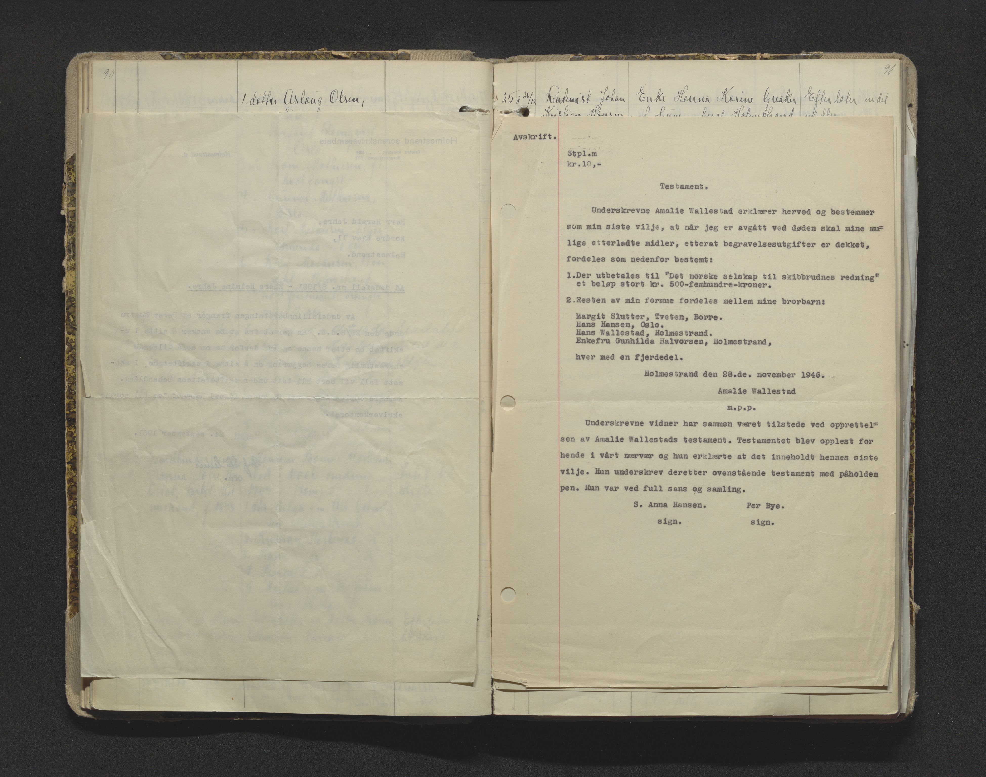 Holmestrand sorenskriveri, SAKO/A-67/H/Ha/L0001: Dødsanmeldelseprotokoll, 1916-1951