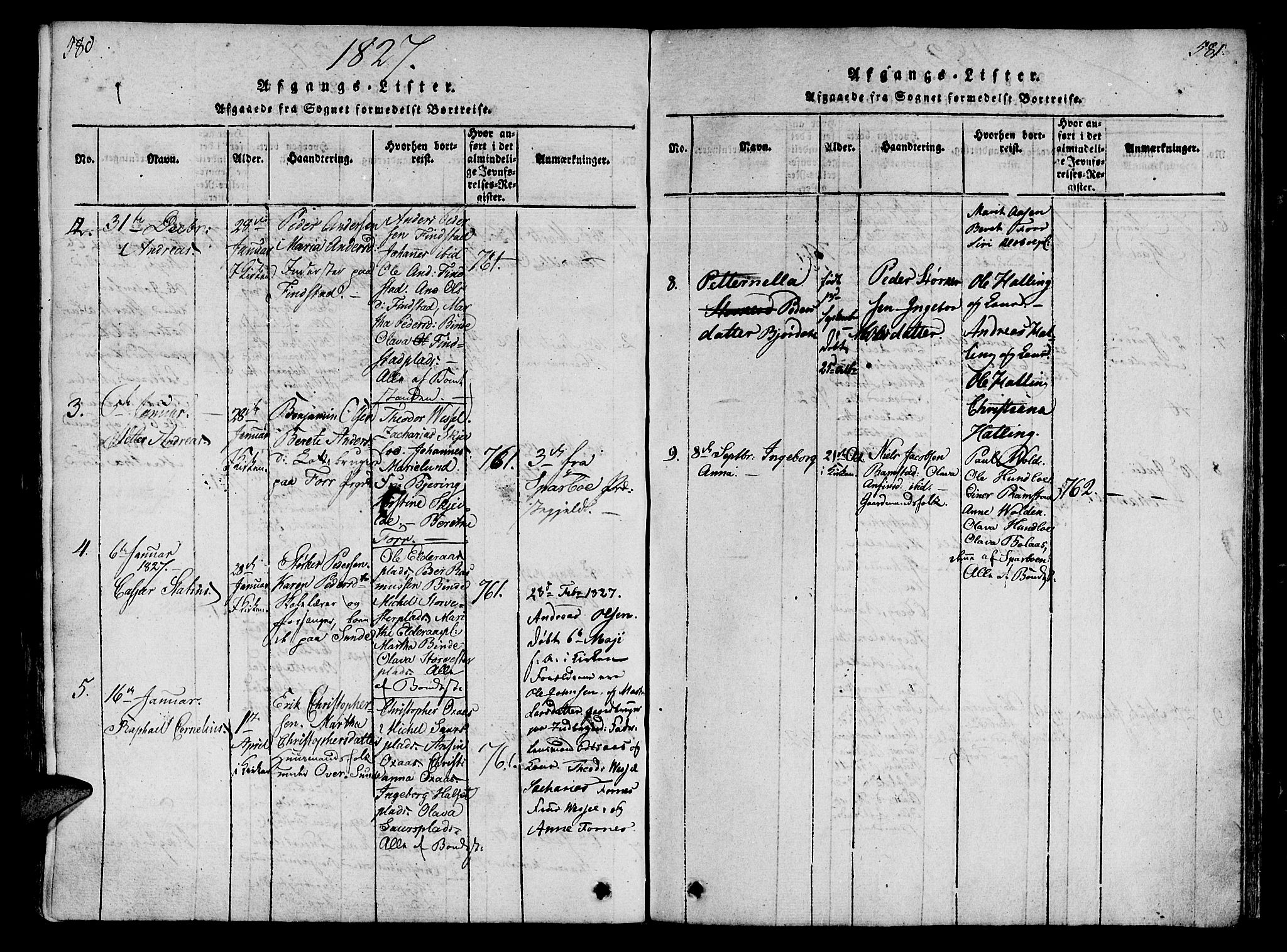 Ministerialprotokoller, klokkerbøker og fødselsregistre - Nord-Trøndelag, AV/SAT-A-1458/746/L0441: Parish register (official) no. 746A03 /1, 1816-1827, p. 580-581