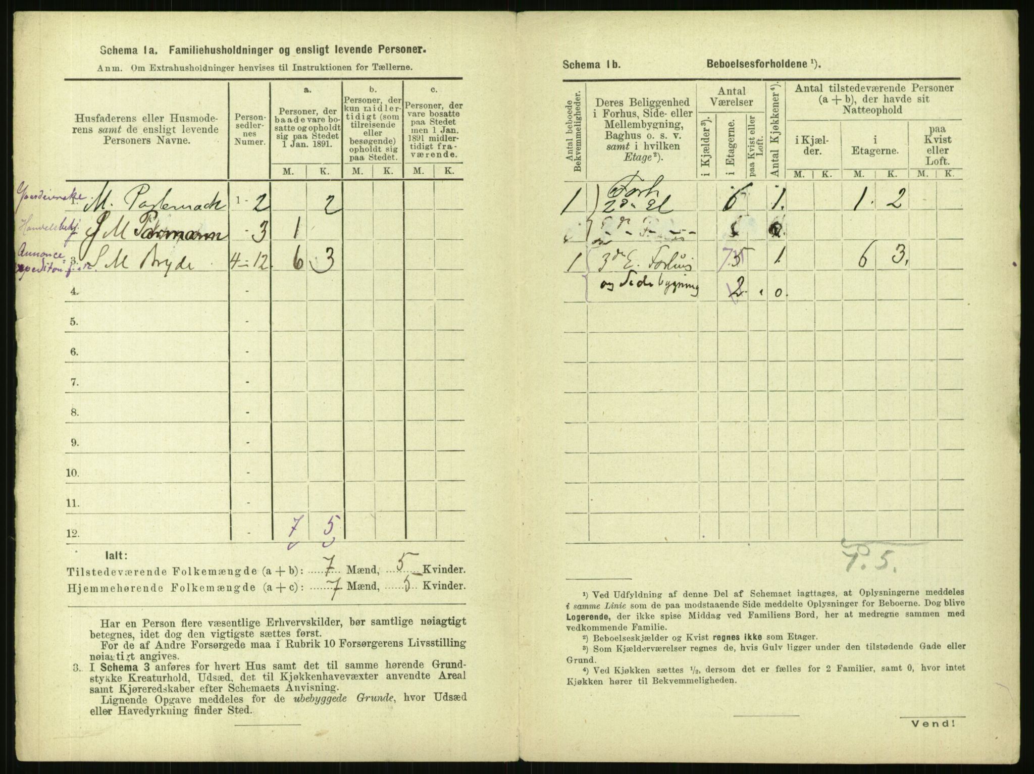 RA, 1891 census for 0301 Kristiania, 1891, p. 81588