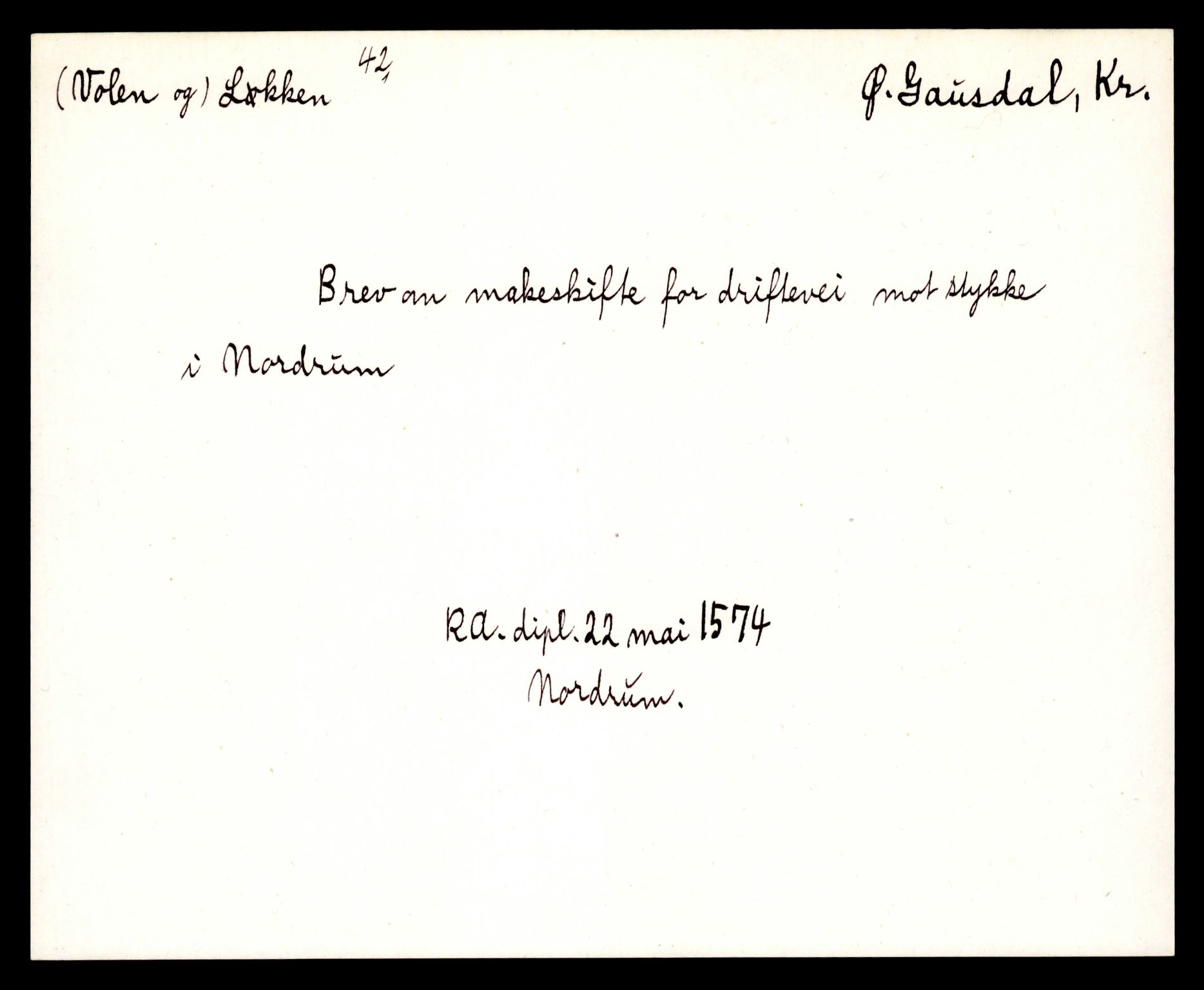 Riksarkivets diplomsamling, AV/RA-EA-5965/F35/F35e/L0010: Registreringssedler Oppland 2, 1400-1700, p. 391