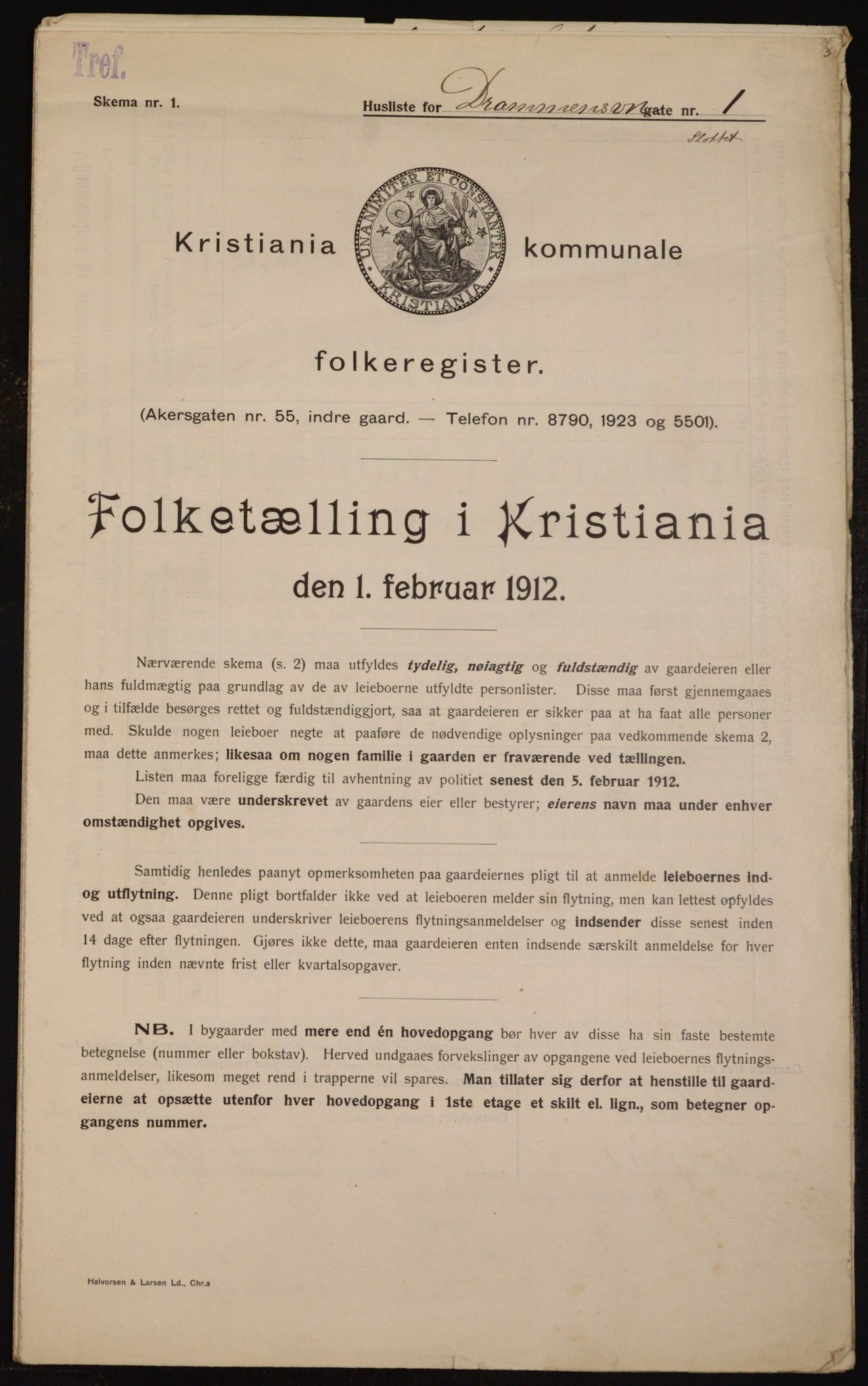 OBA, Municipal Census 1912 for Kristiania, 1912, p. 16143