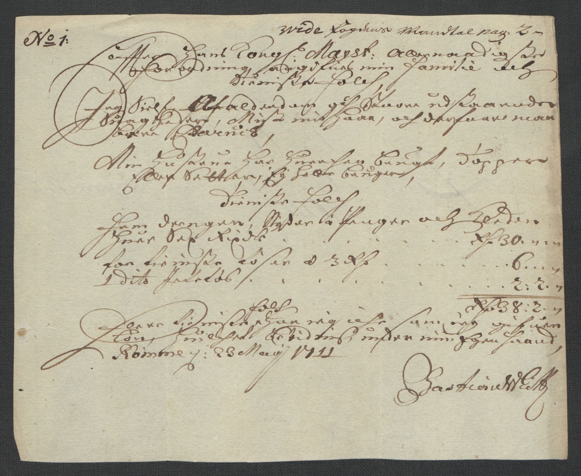 Rentekammeret inntil 1814, Reviderte regnskaper, Fogderegnskap, AV/RA-EA-4092/R60/L3962: Fogderegnskap Orkdal og Gauldal, 1711, p. 108