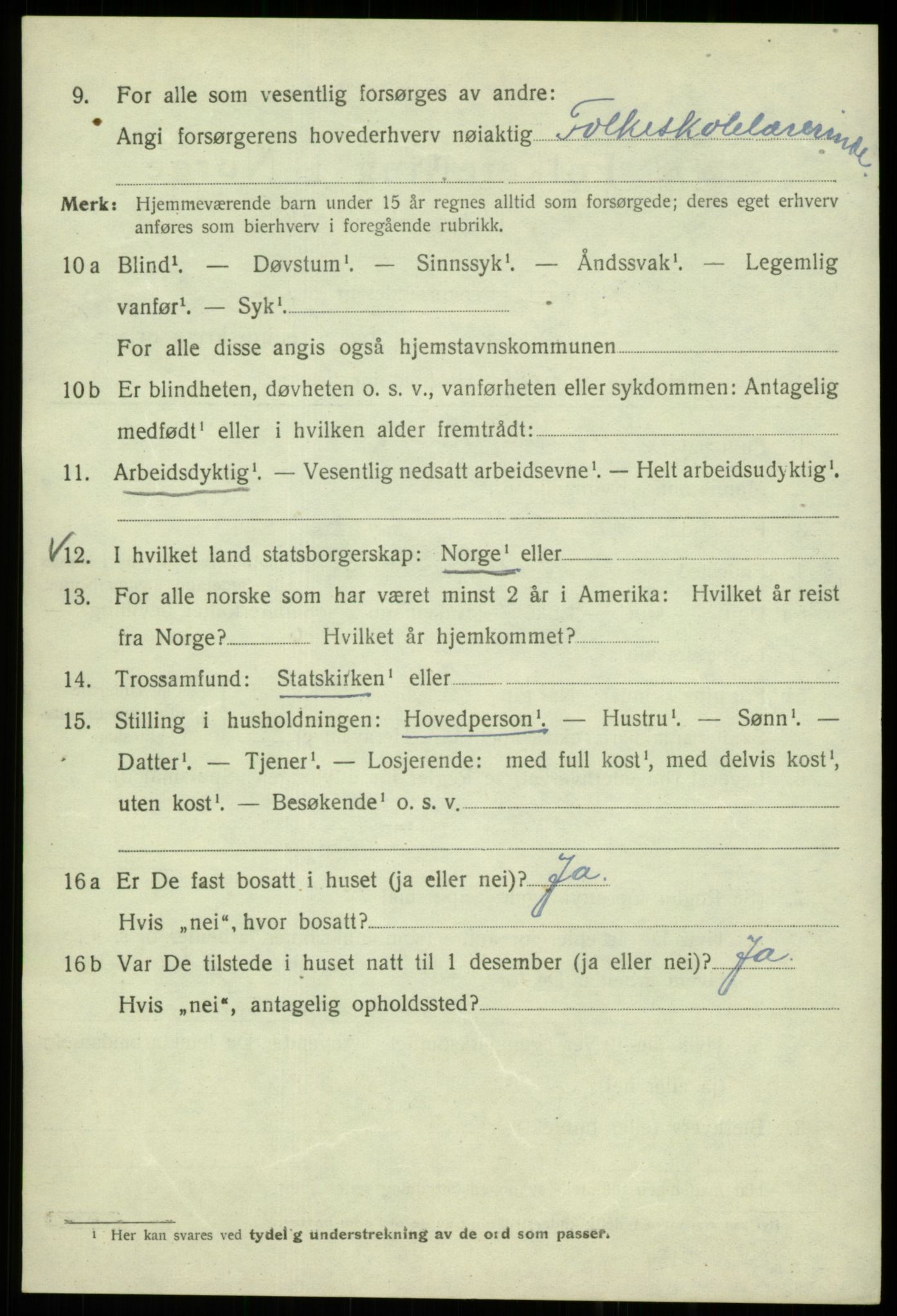 SAB, 1920 census for Bergen, 1920, p. 65333