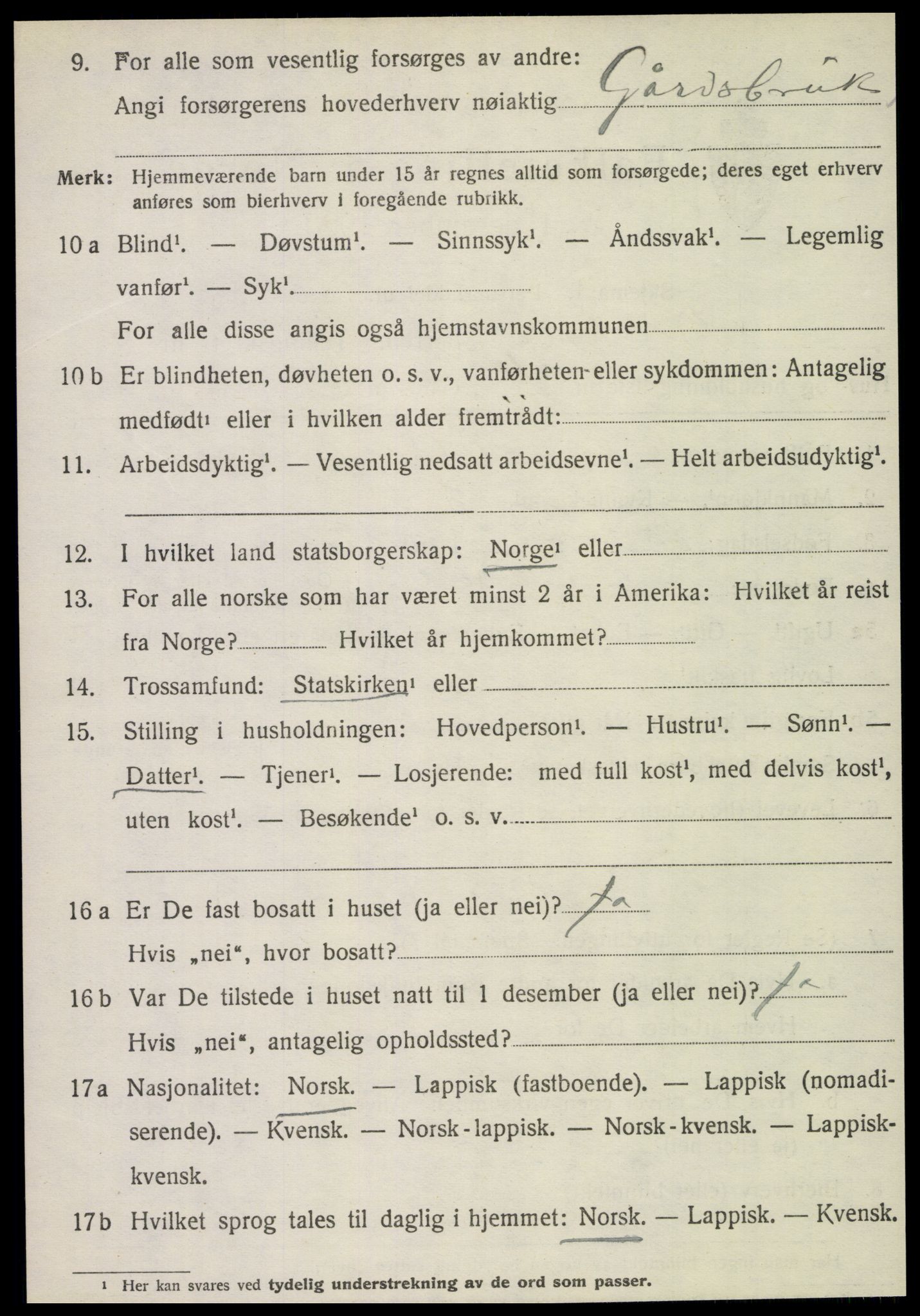 SAT, 1920 census for Bindal, 1920, p. 4888