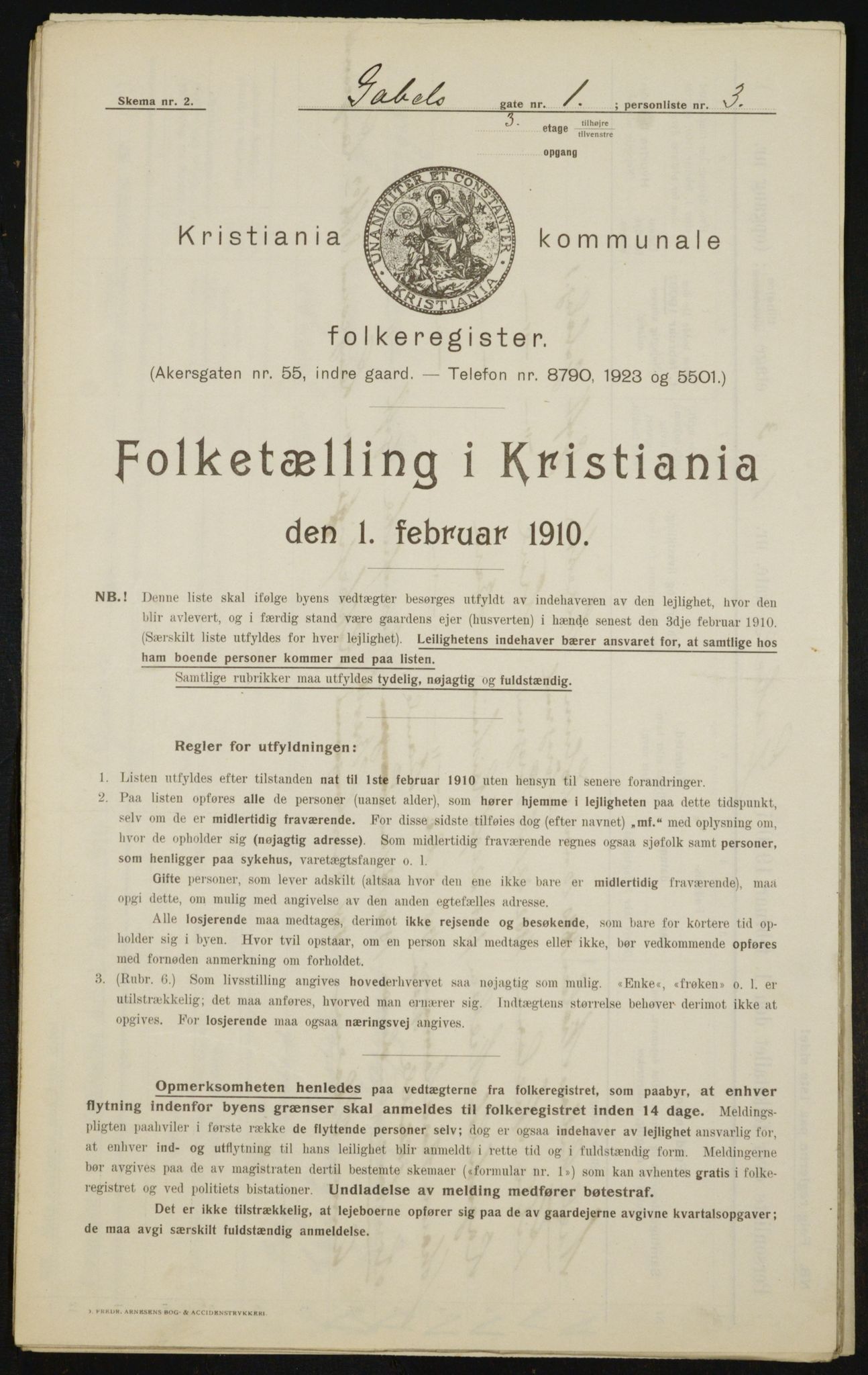 OBA, Municipal Census 1910 for Kristiania, 1910, p. 27115