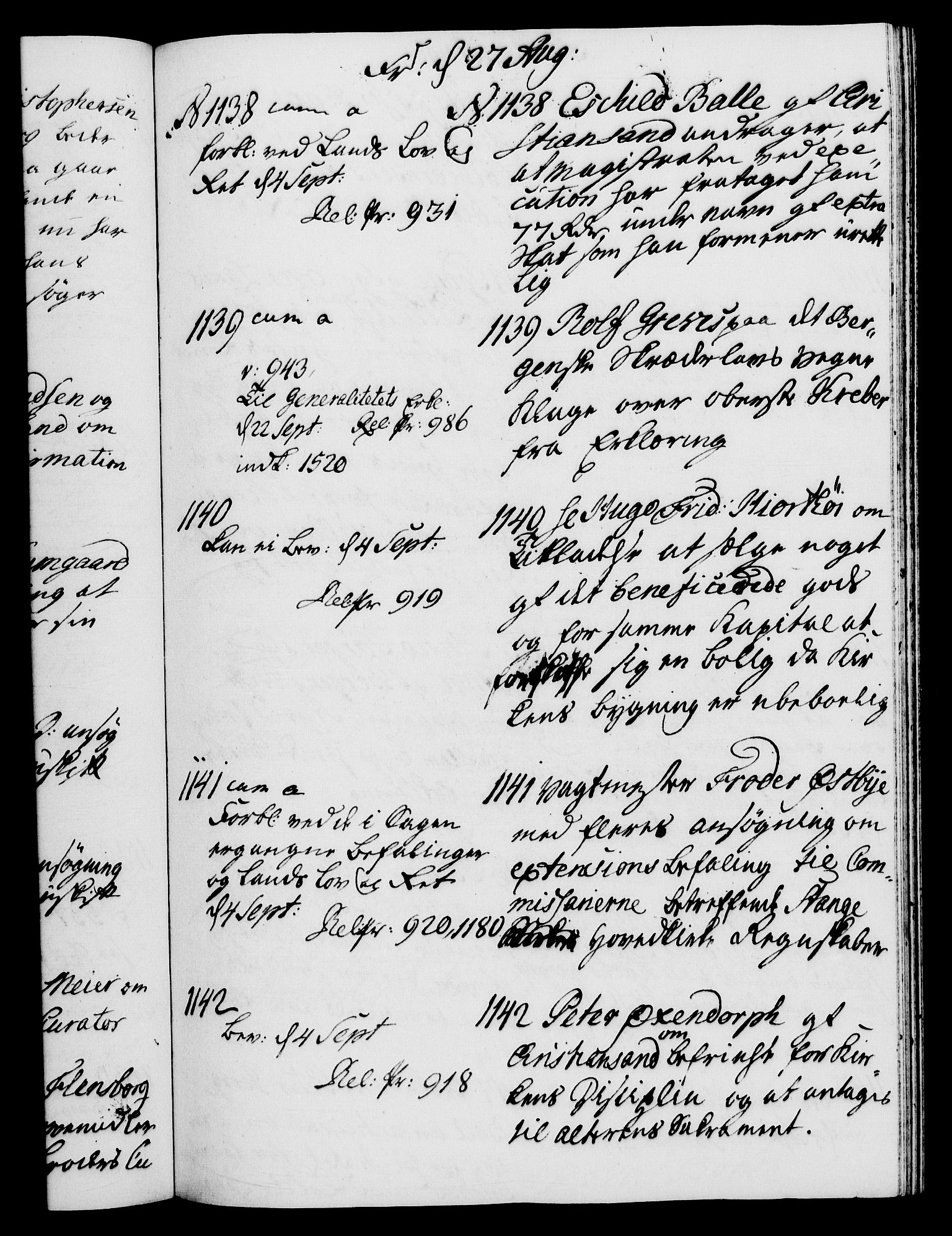 Danske Kanselli 1572-1799, AV/RA-EA-3023/I/Ia/L0002: 3. departements journal, 1772