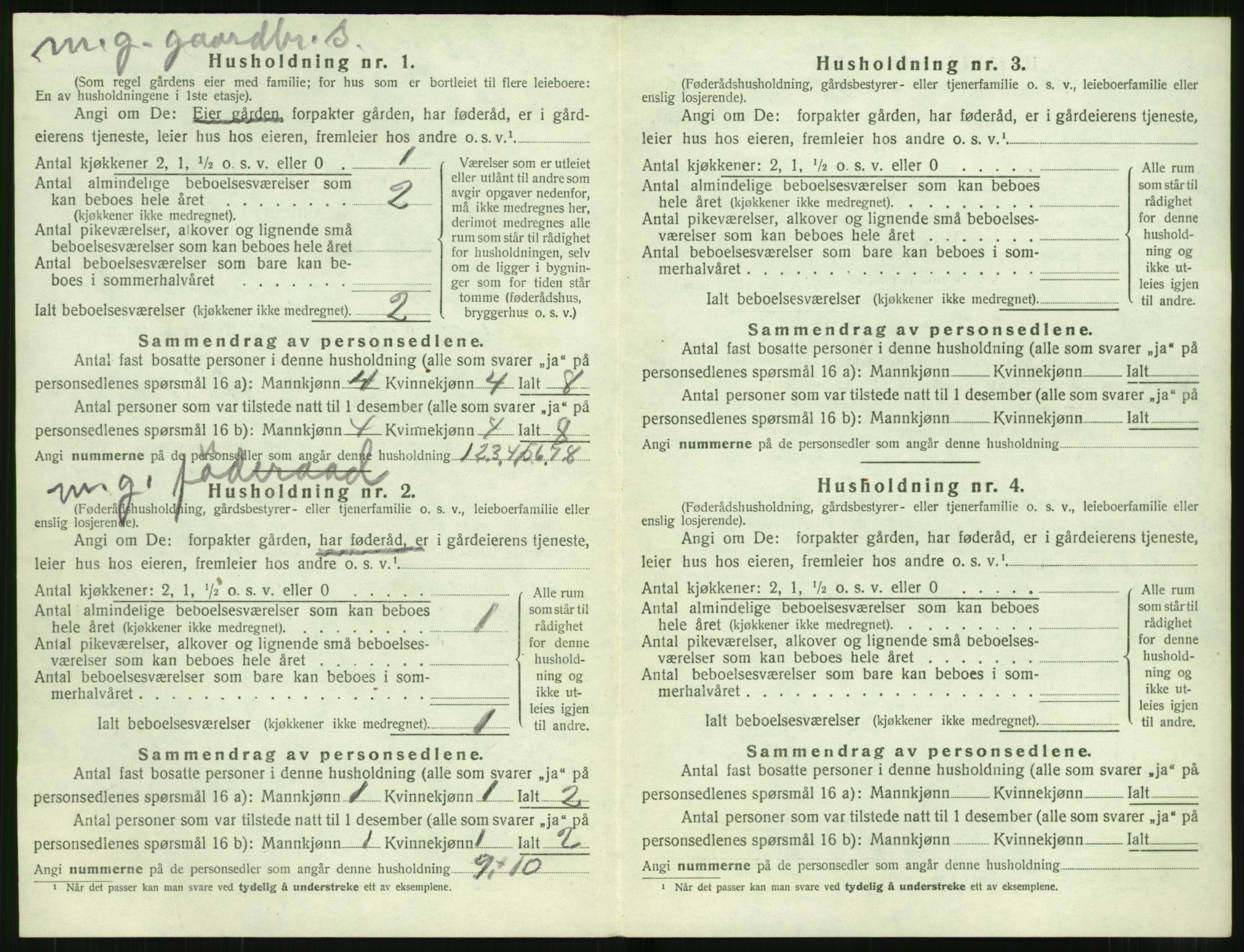 SAT, 1920 census for Ørskog, 1920, p. 129