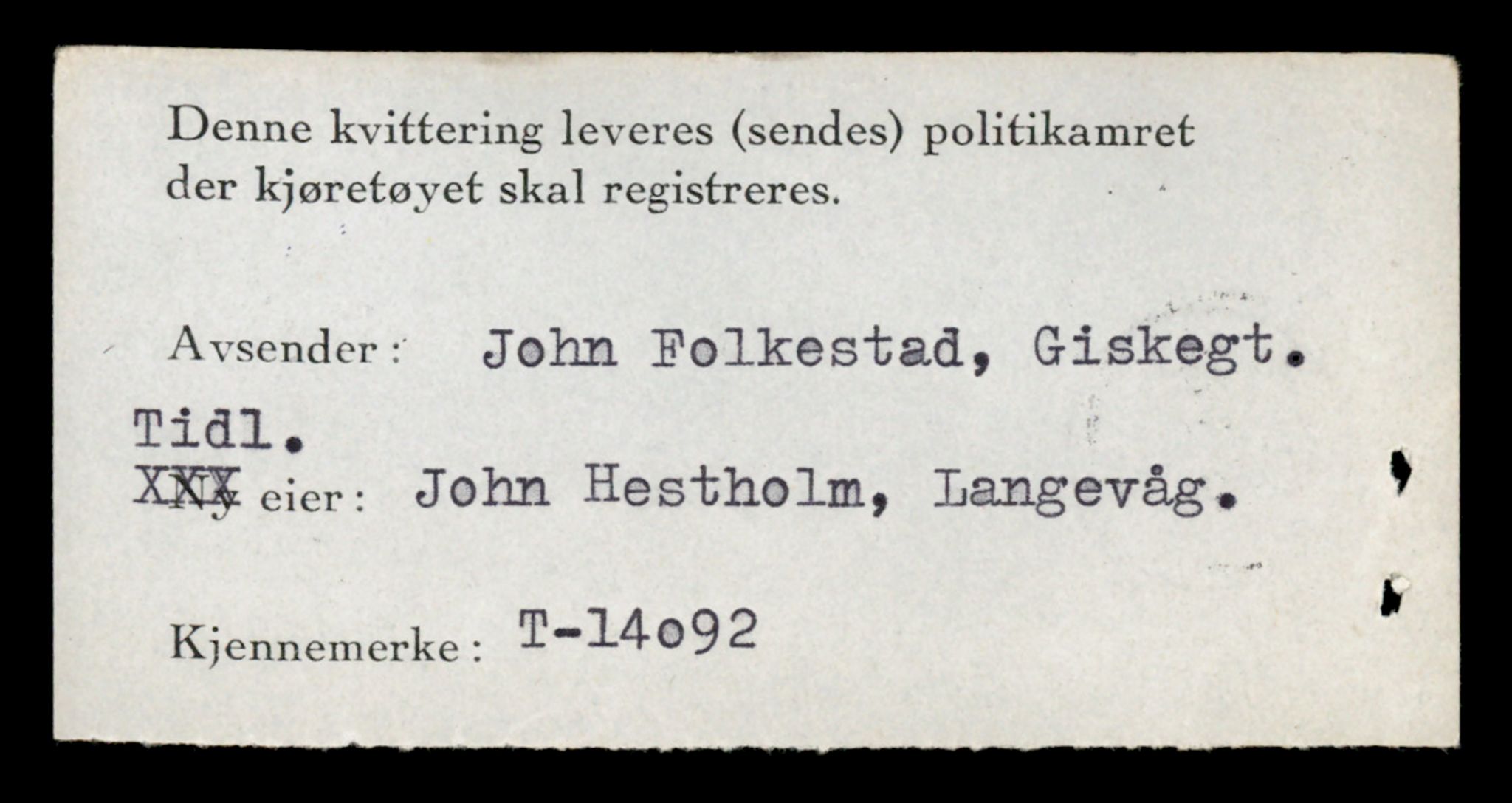 Møre og Romsdal vegkontor - Ålesund trafikkstasjon, SAT/A-4099/F/Fe/L0043: Registreringskort for kjøretøy T 14080 - T 14204, 1927-1998, p. 264