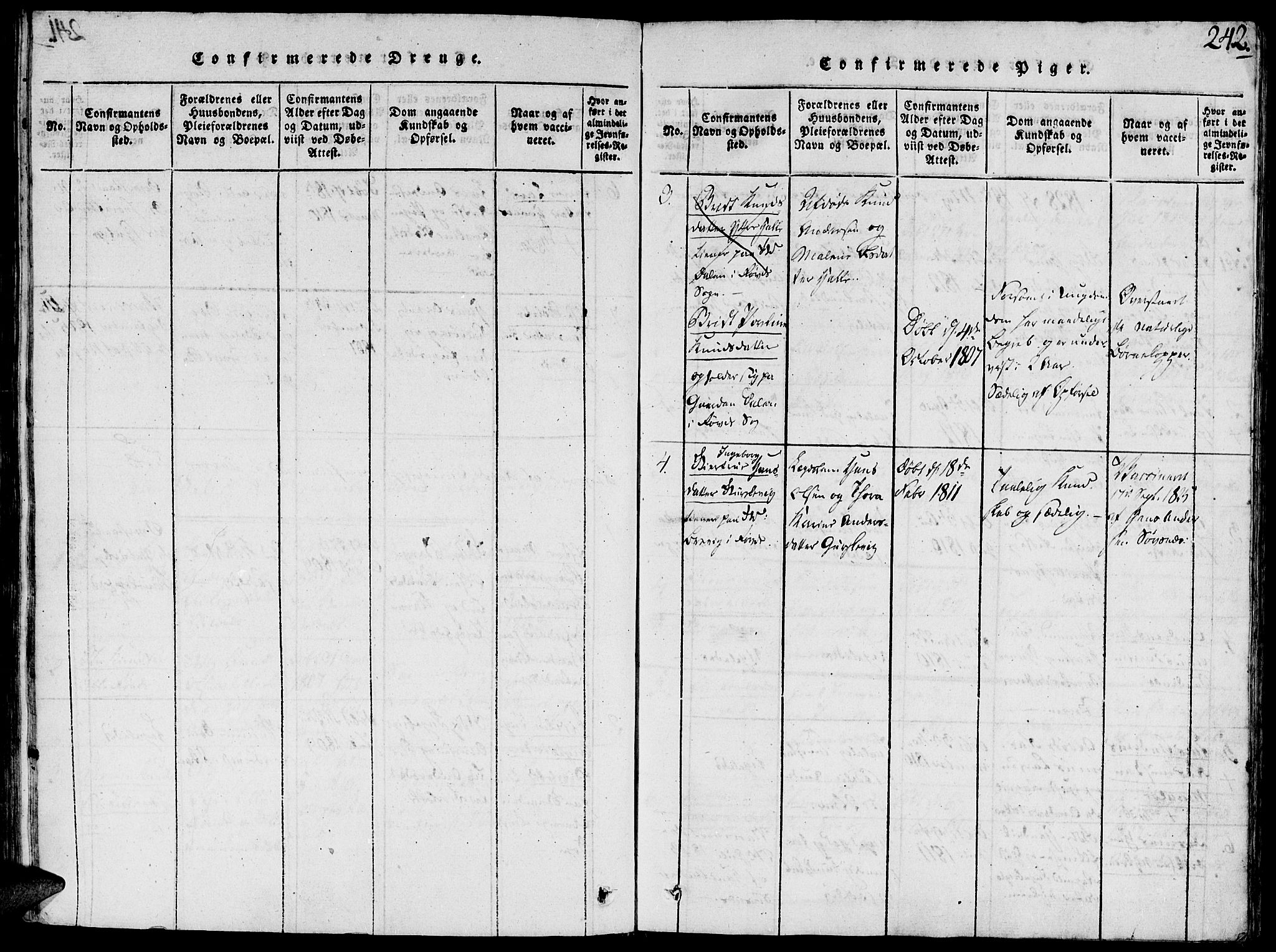 Ministerialprotokoller, klokkerbøker og fødselsregistre - Møre og Romsdal, SAT/A-1454/504/L0054: Parish register (official) no. 504A01, 1816-1861, p. 242