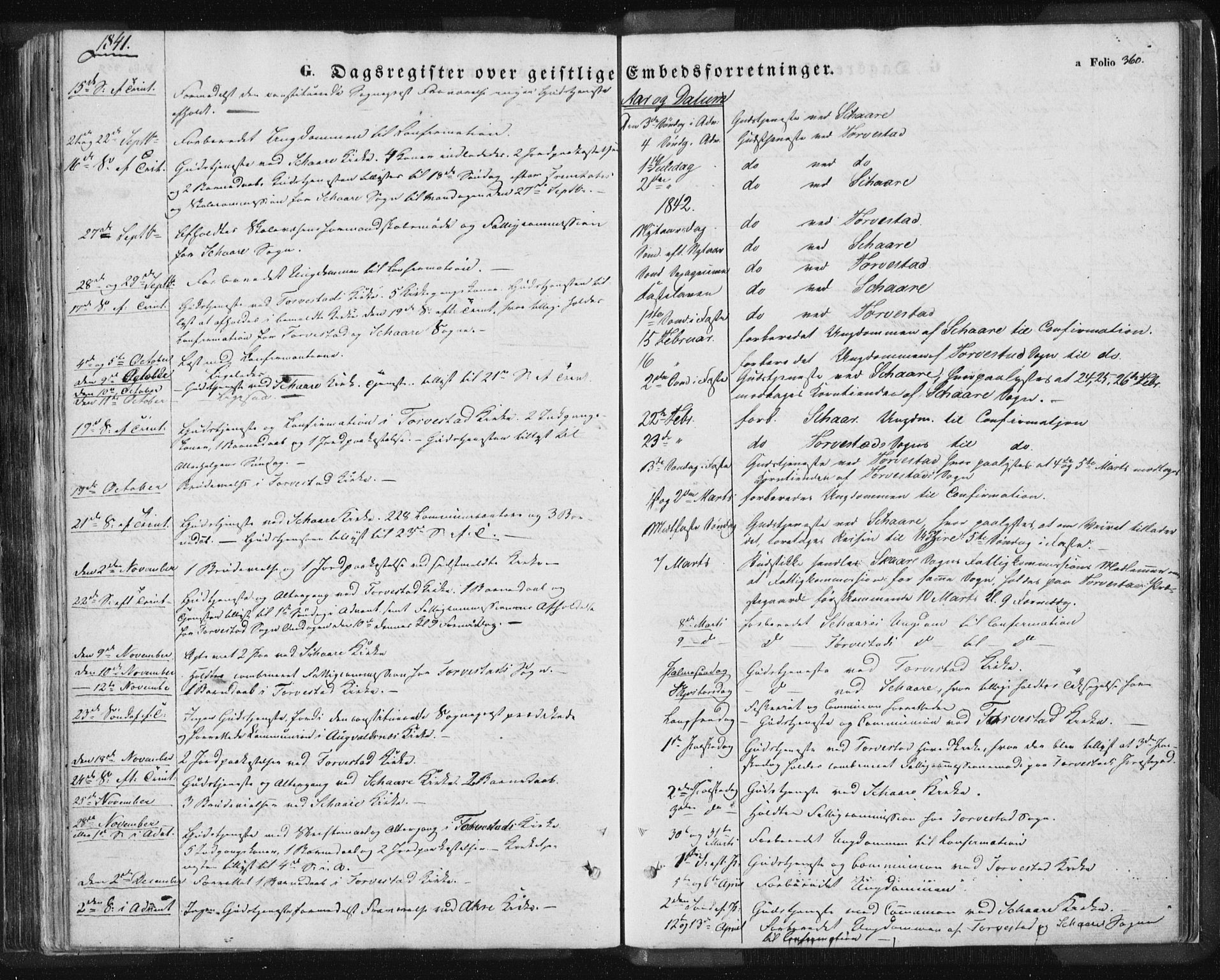 Torvastad sokneprestkontor, AV/SAST-A -101857/H/Ha/Haa/L0006: Parish register (official) no. A 6, 1836-1847, p. 360