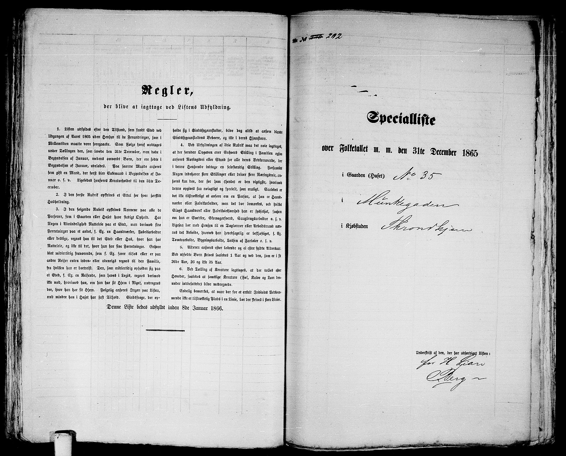 RA, 1865 census for Trondheim, 1865, p. 439