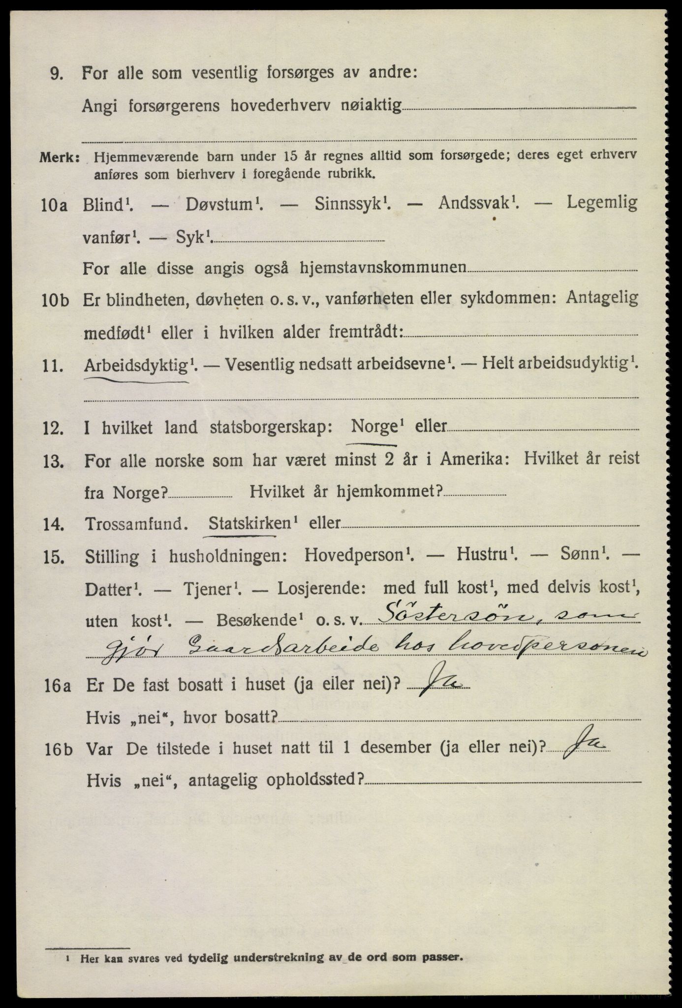 SAKO, 1920 census for Bø (Telemark), 1920, p. 6685