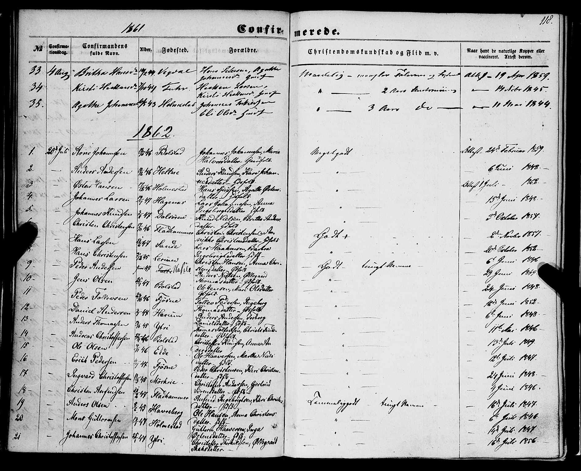 Luster sokneprestembete, SAB/A-81101/H/Haa/Haaa/L0008: Parish register (official) no. A 8, 1860-1870, p. 118