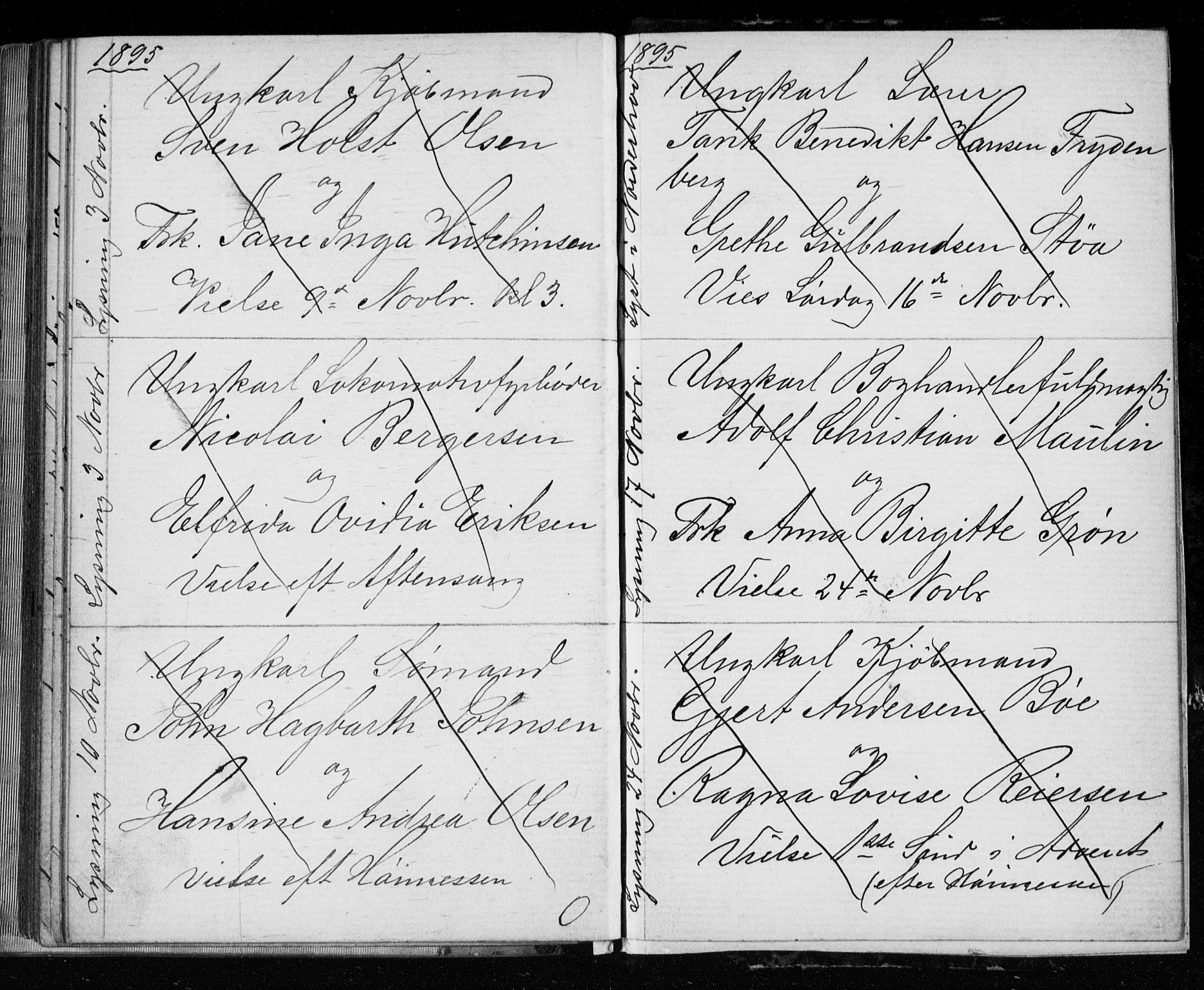 Bragernes kirkebøker, AV/SAKO-A-6/H/Ha/L0006: Banns register no. 6, 1873-1896