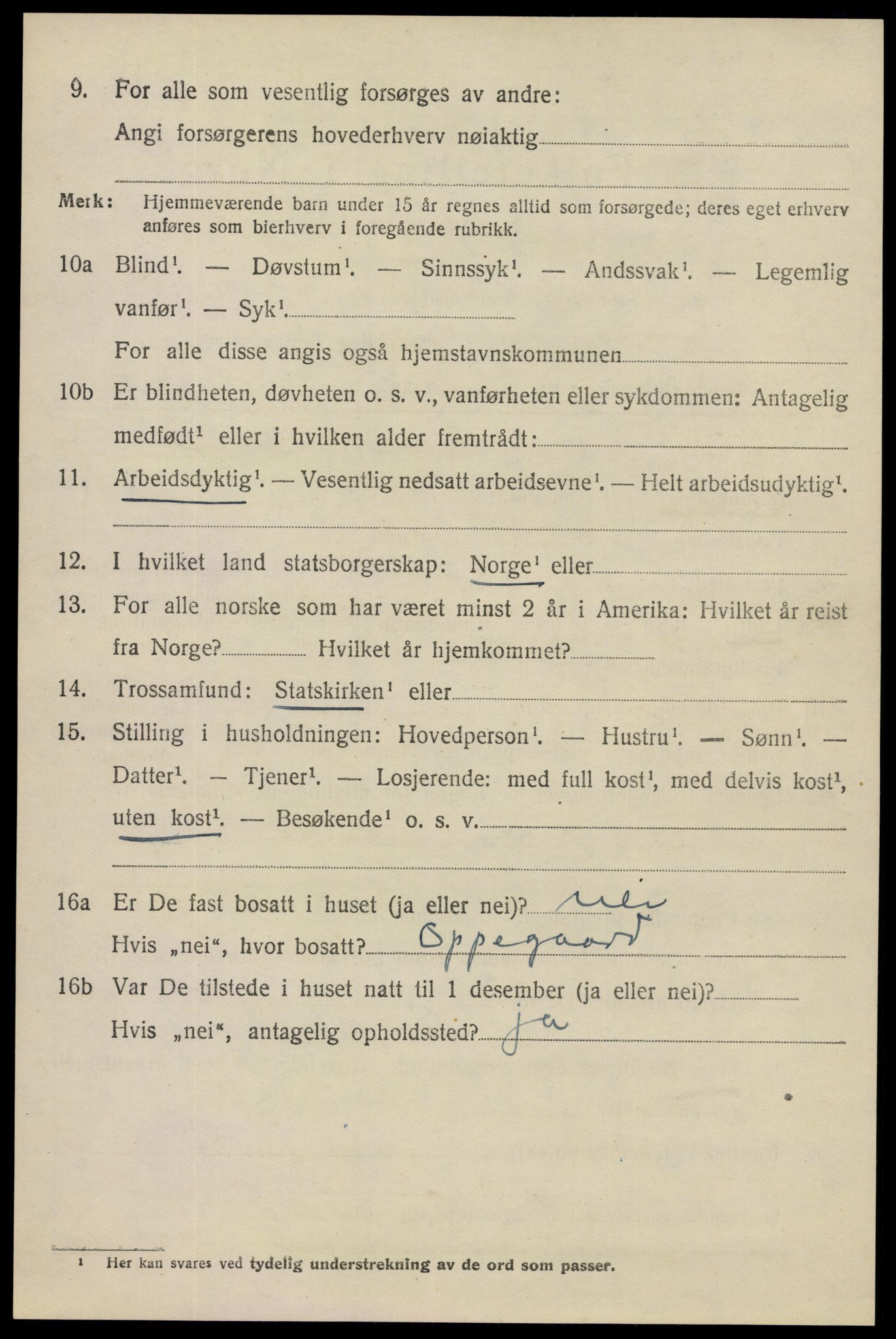 SAO, 1920 census for Spydeberg, 1920, p. 5118