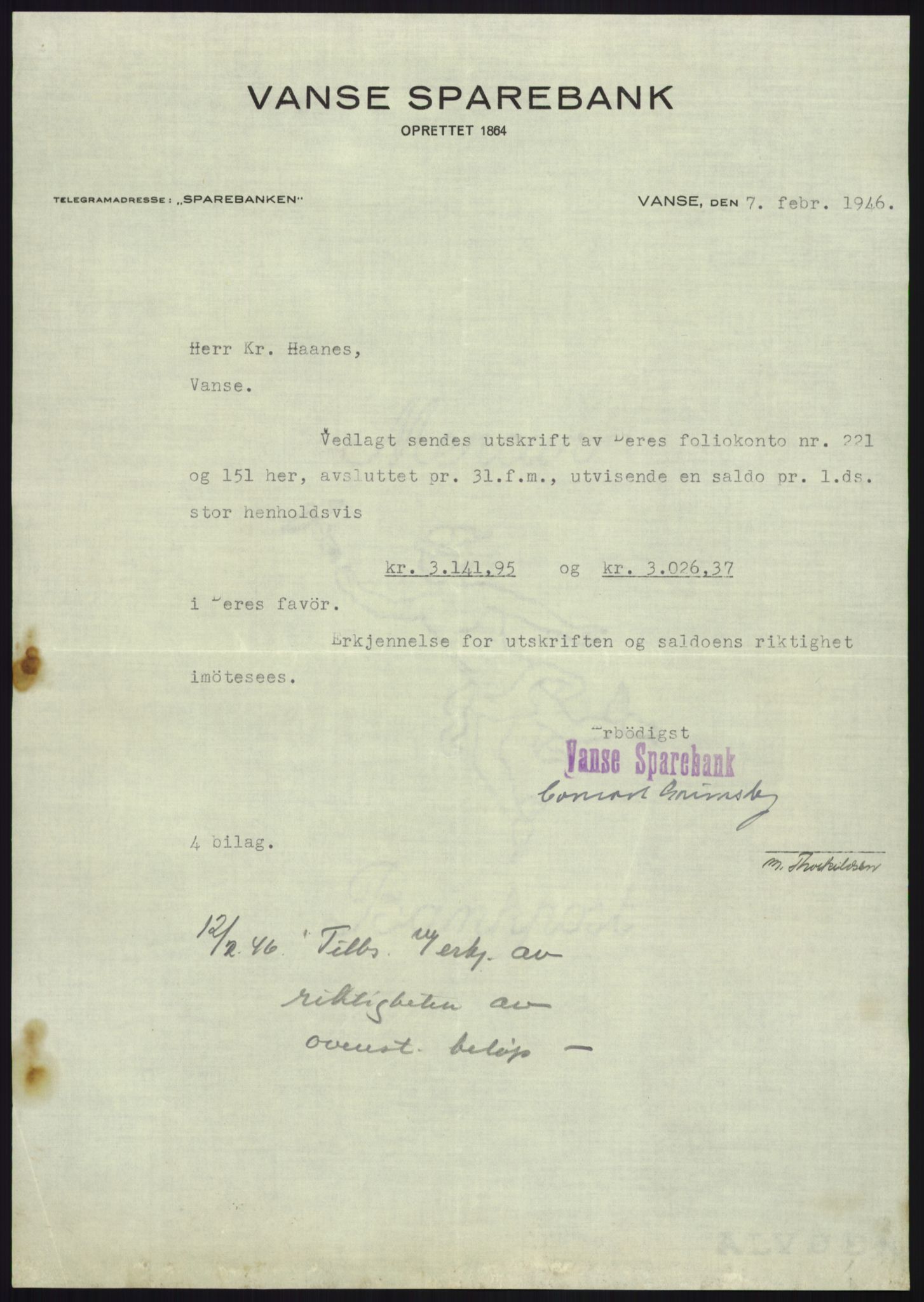 Forsvarsdepartementet, 10. kontor / Oppgjørskontoret, AV/RA-RAFA-1225/D/Db/L0180: Lista oppgjørskontor, 1942-1952, p. 2073
