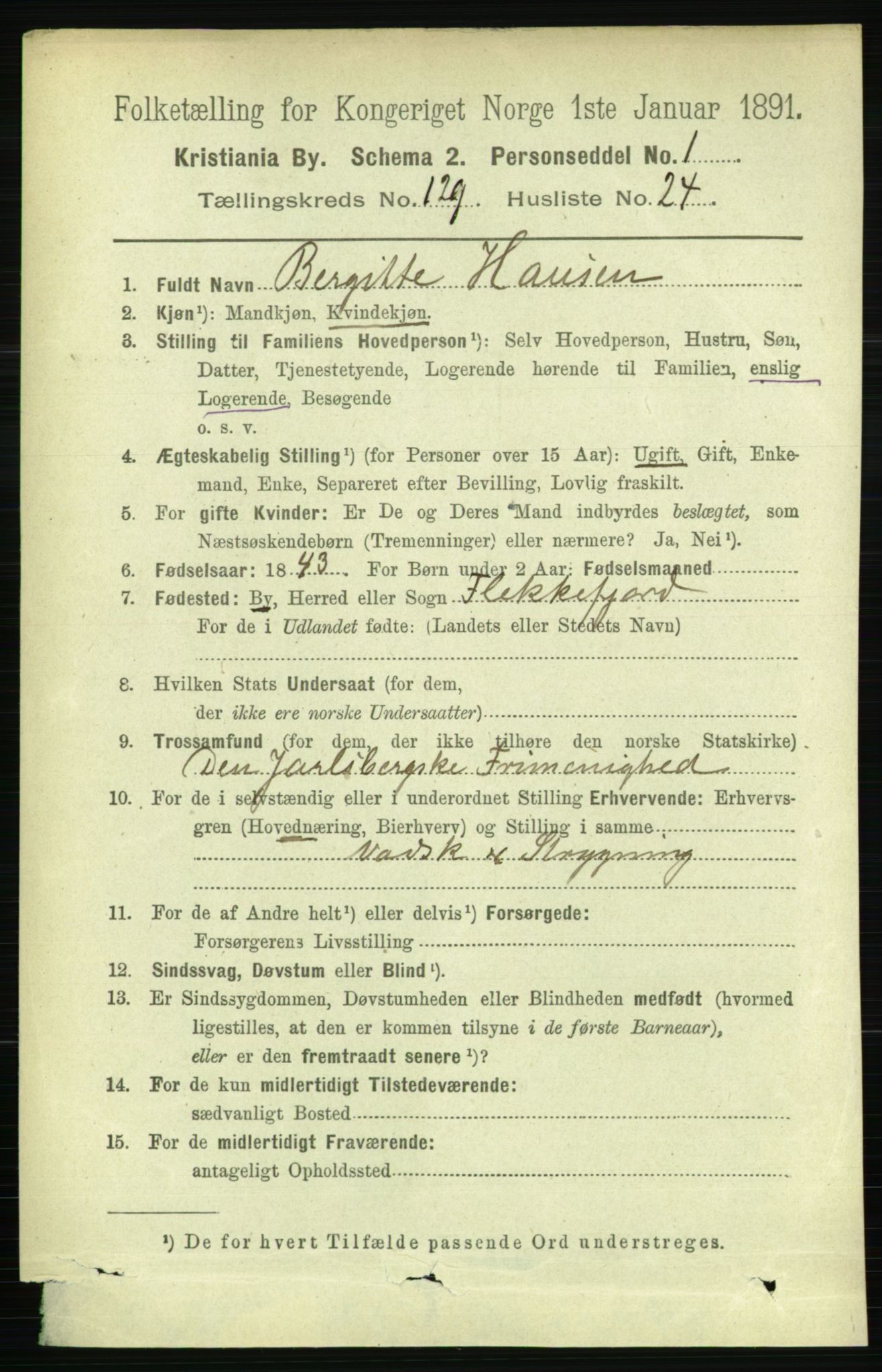 RA, 1891 census for 0301 Kristiania, 1891, p. 69988