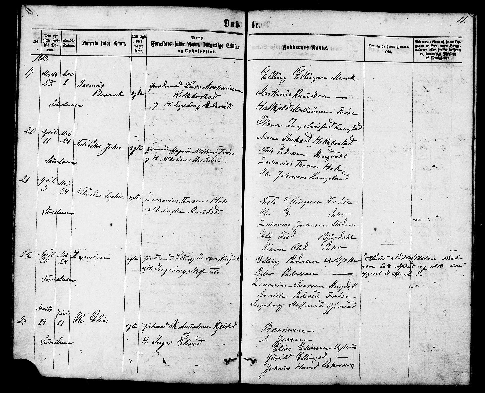 Ministerialprotokoller, klokkerbøker og fødselsregistre - Møre og Romsdal, AV/SAT-A-1454/517/L0226: Parish register (official) no. 517A06, 1862-1881, p. 11