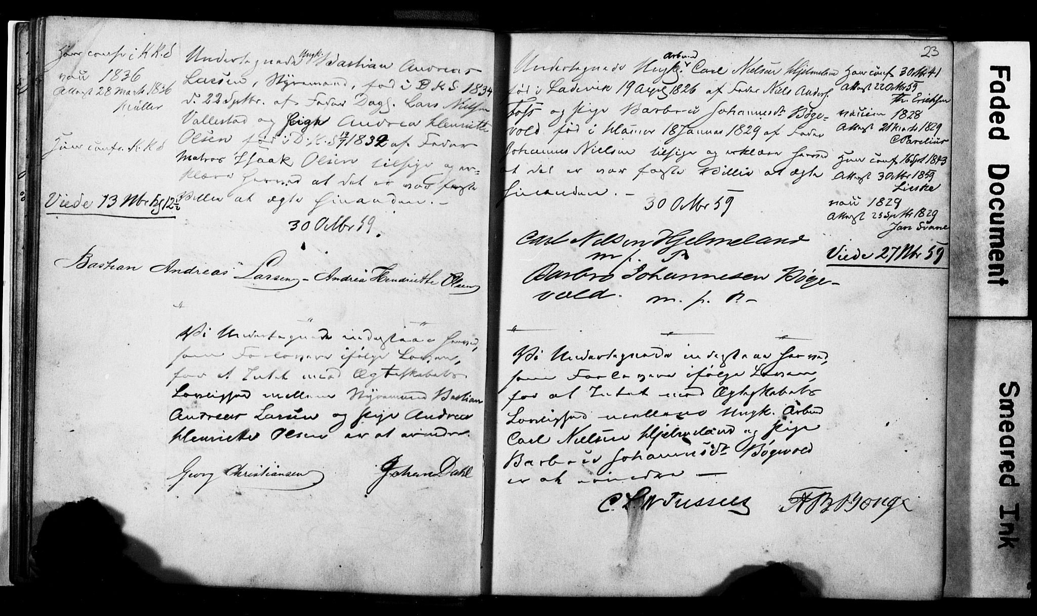 Korskirken sokneprestembete, AV/SAB-A-76101: Best man's statements no. II.5.2, 1859-1865, p. 23