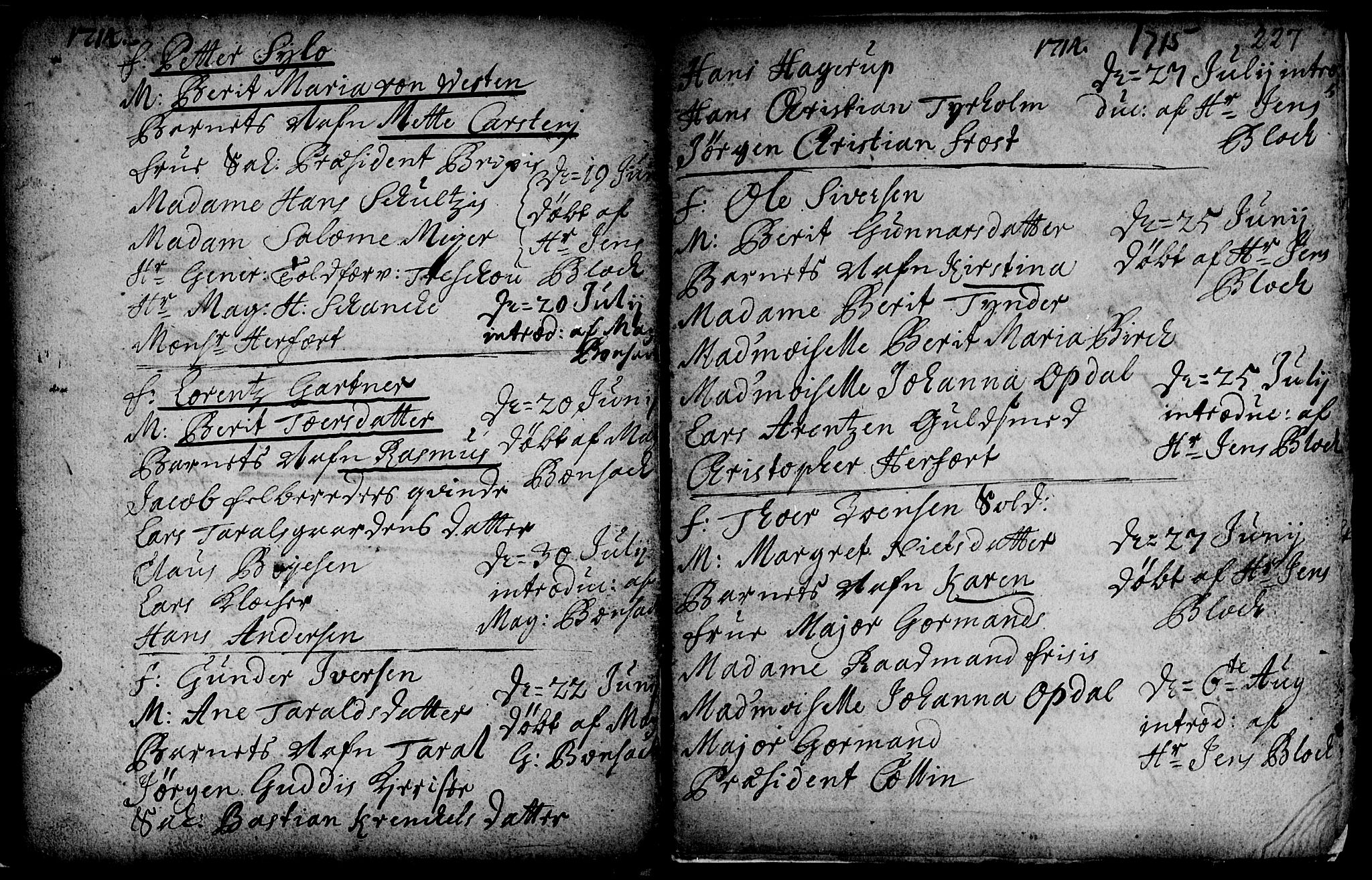 Ministerialprotokoller, klokkerbøker og fødselsregistre - Sør-Trøndelag, SAT/A-1456/601/L0035: Parish register (official) no. 601A03, 1713-1728, p. 227