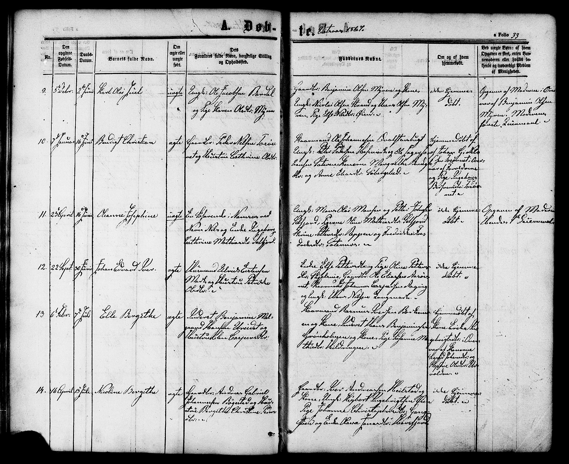 Ministerialprotokoller, klokkerbøker og fødselsregistre - Nordland, SAT/A-1459/810/L0146: Parish register (official) no. 810A08 /1, 1862-1874, p. 33