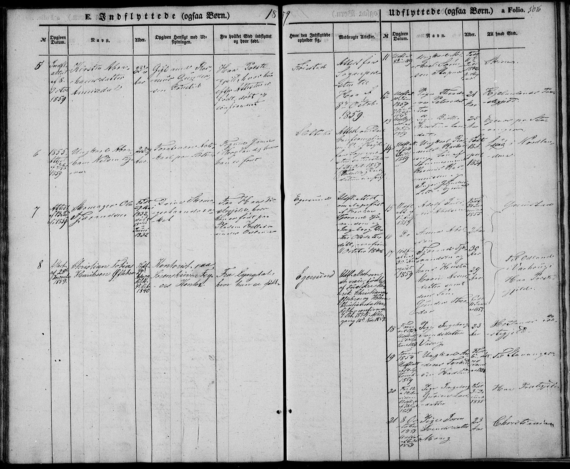 Eigersund sokneprestkontor, AV/SAST-A-101807/S08/L0013: Parish register (official) no. A 12.2, 1850-1865, p. 506