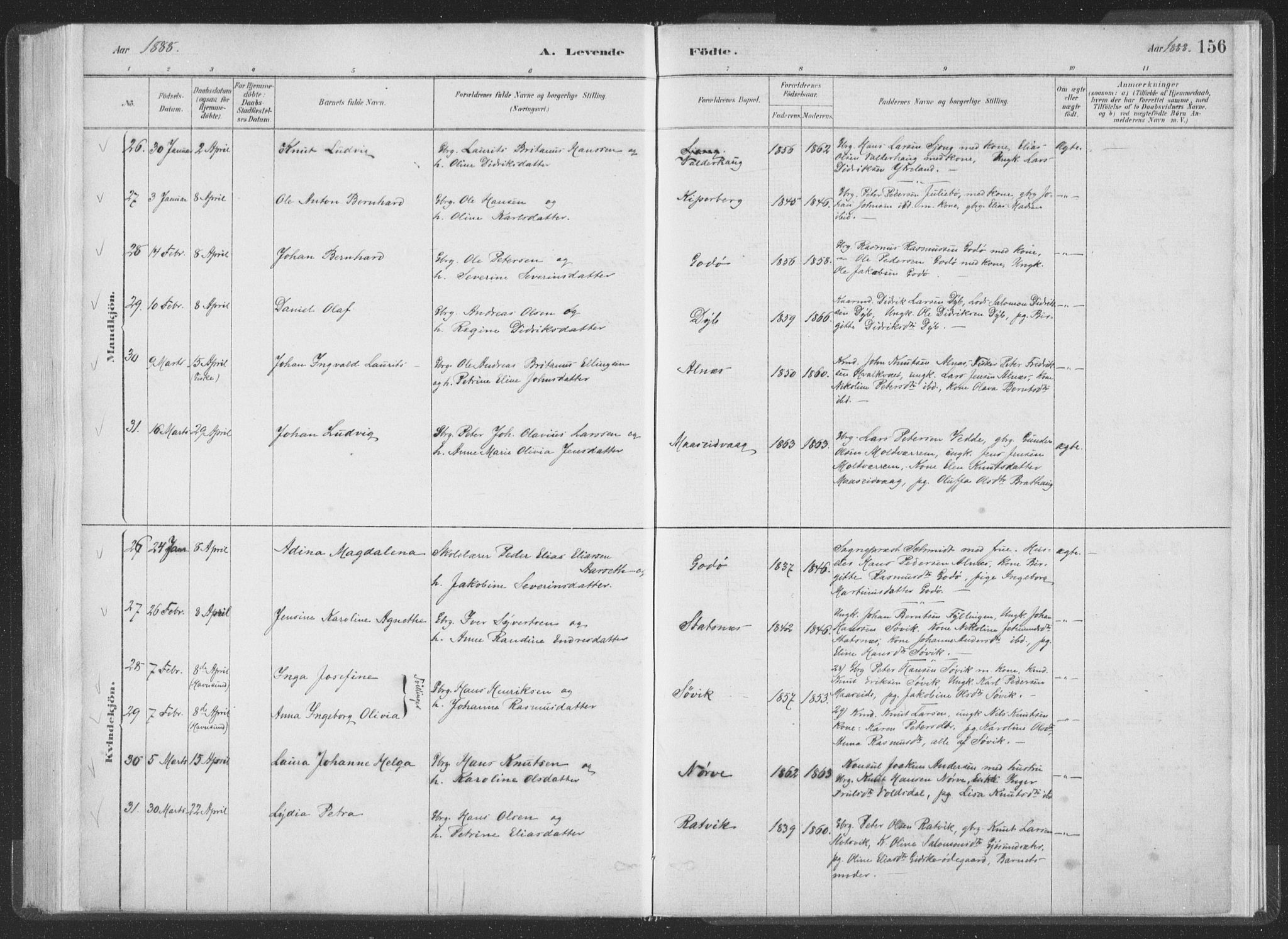 Ministerialprotokoller, klokkerbøker og fødselsregistre - Møre og Romsdal, AV/SAT-A-1454/528/L0401: Parish register (official) no. 528A12I, 1880-1920, p. 156