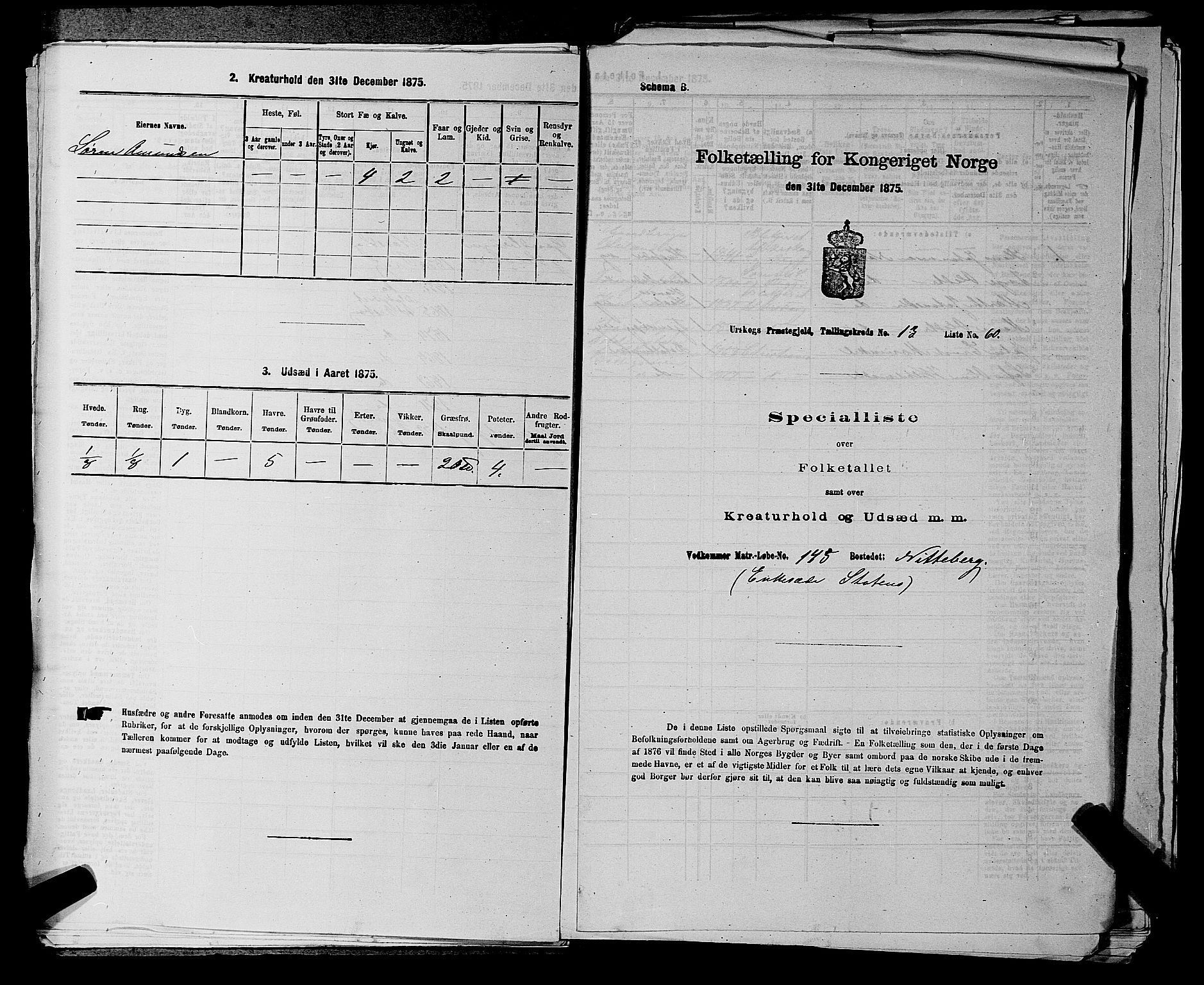 RA, 1875 census for 0224P Aurskog, 1875, p. 1349