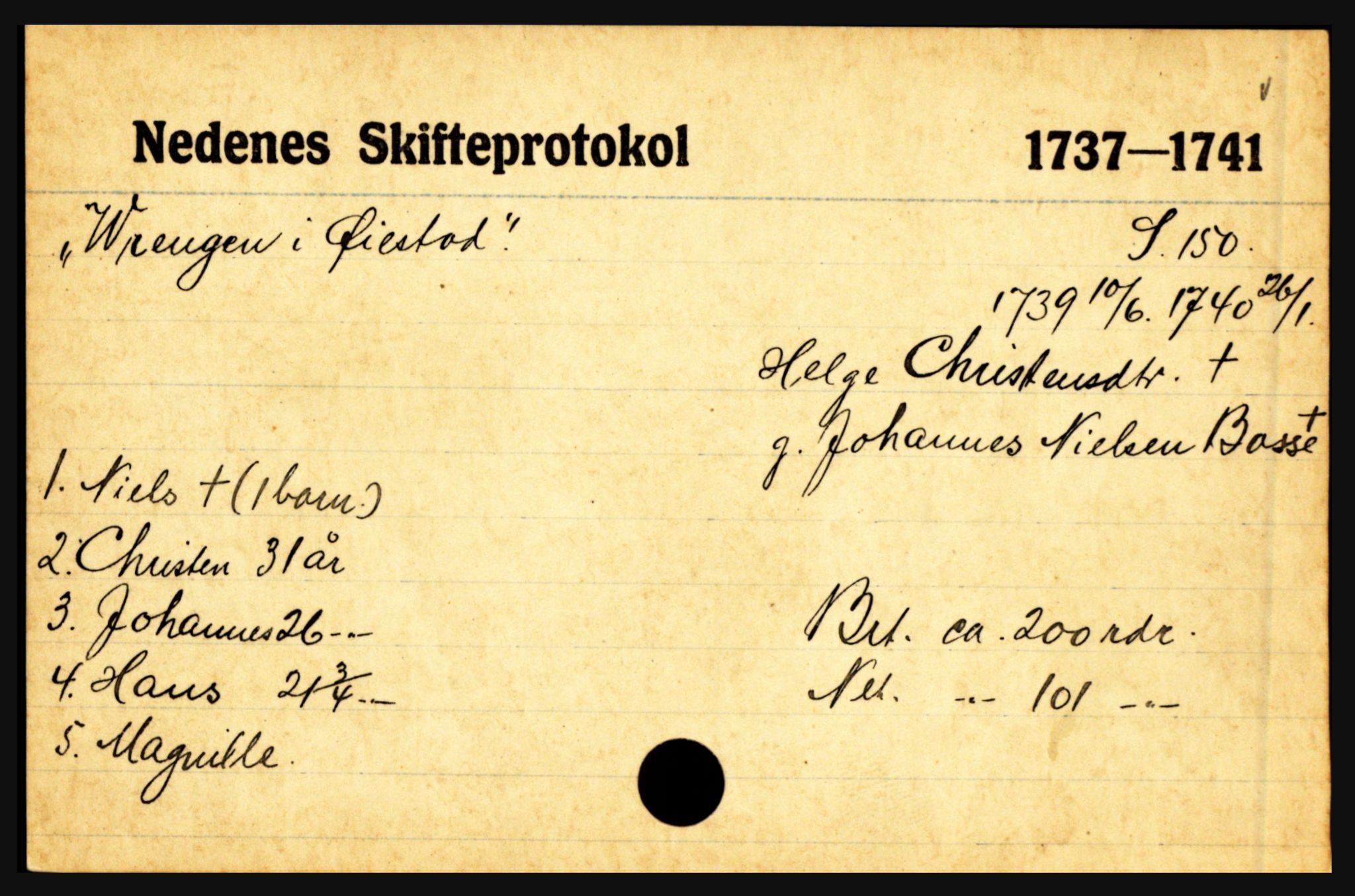 Nedenes sorenskriveri før 1824, AV/SAK-1221-0007/H, p. 33339