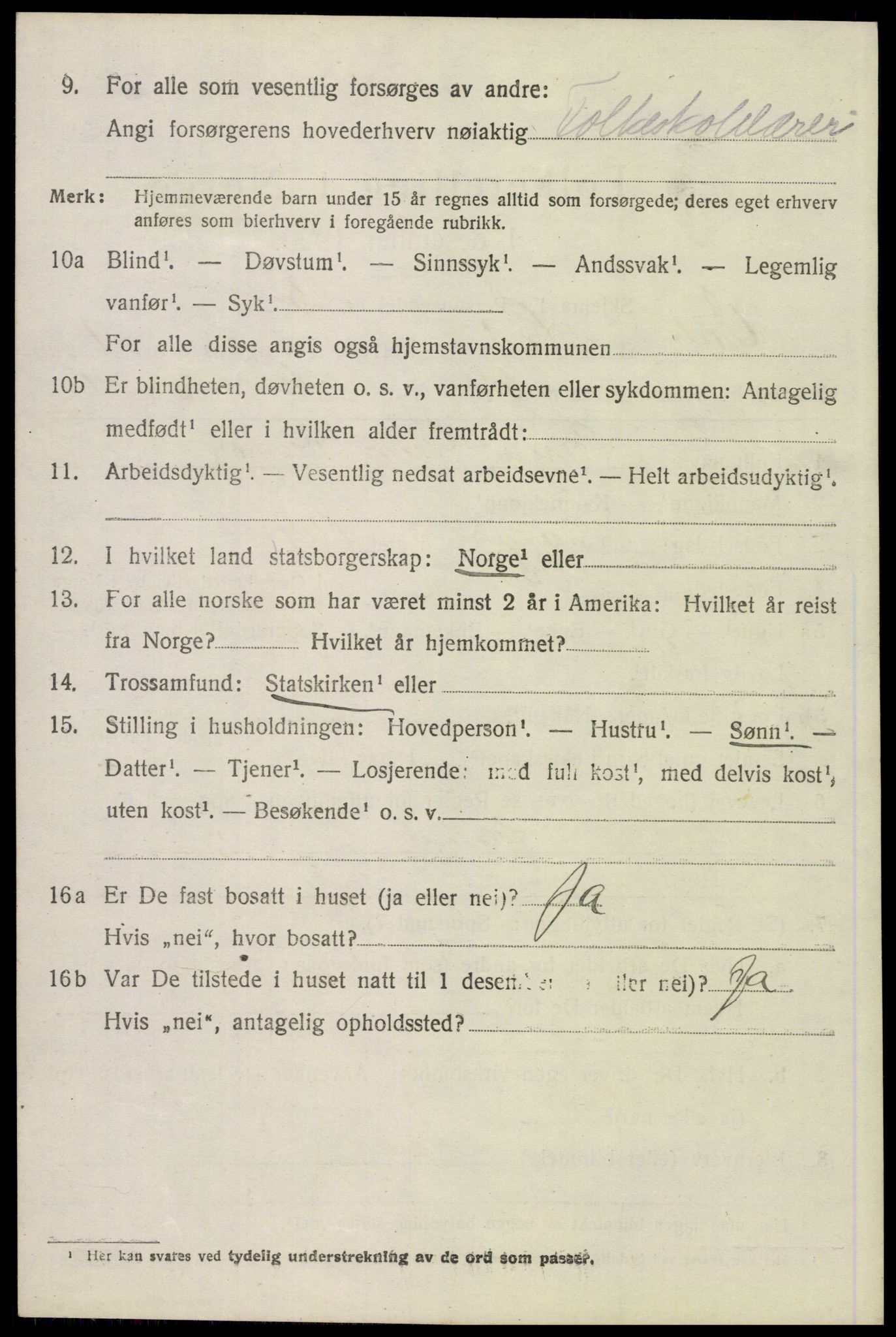 SAH, 1920 census for Våler (Hedmark), 1920, p. 2442