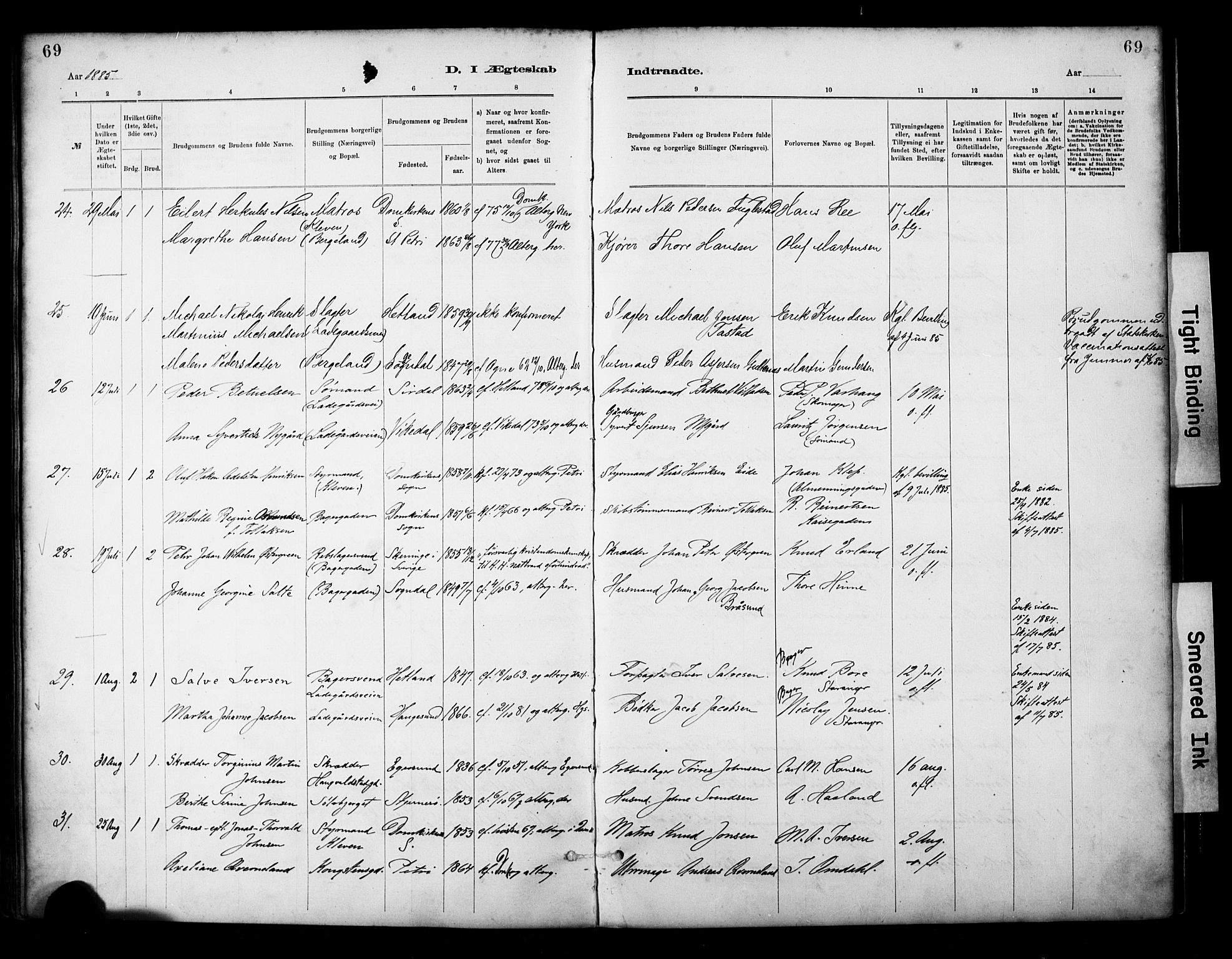 St. Petri sokneprestkontor, SAST/A-101813/001/30/30BA/L0018: Parish register (official) no. A 19, 1879-1900, p. 69