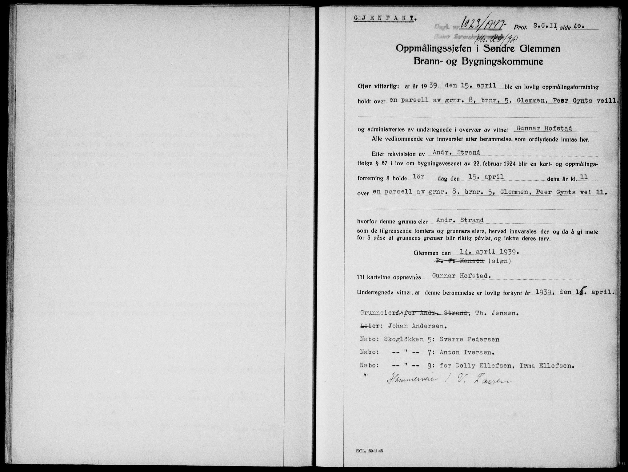 Onsøy sorenskriveri, SAO/A-10474/G/Ga/Gab/L0019b: Mortgage book no. II A-19 B, 1947-1947, Diary no: : 1023/1947