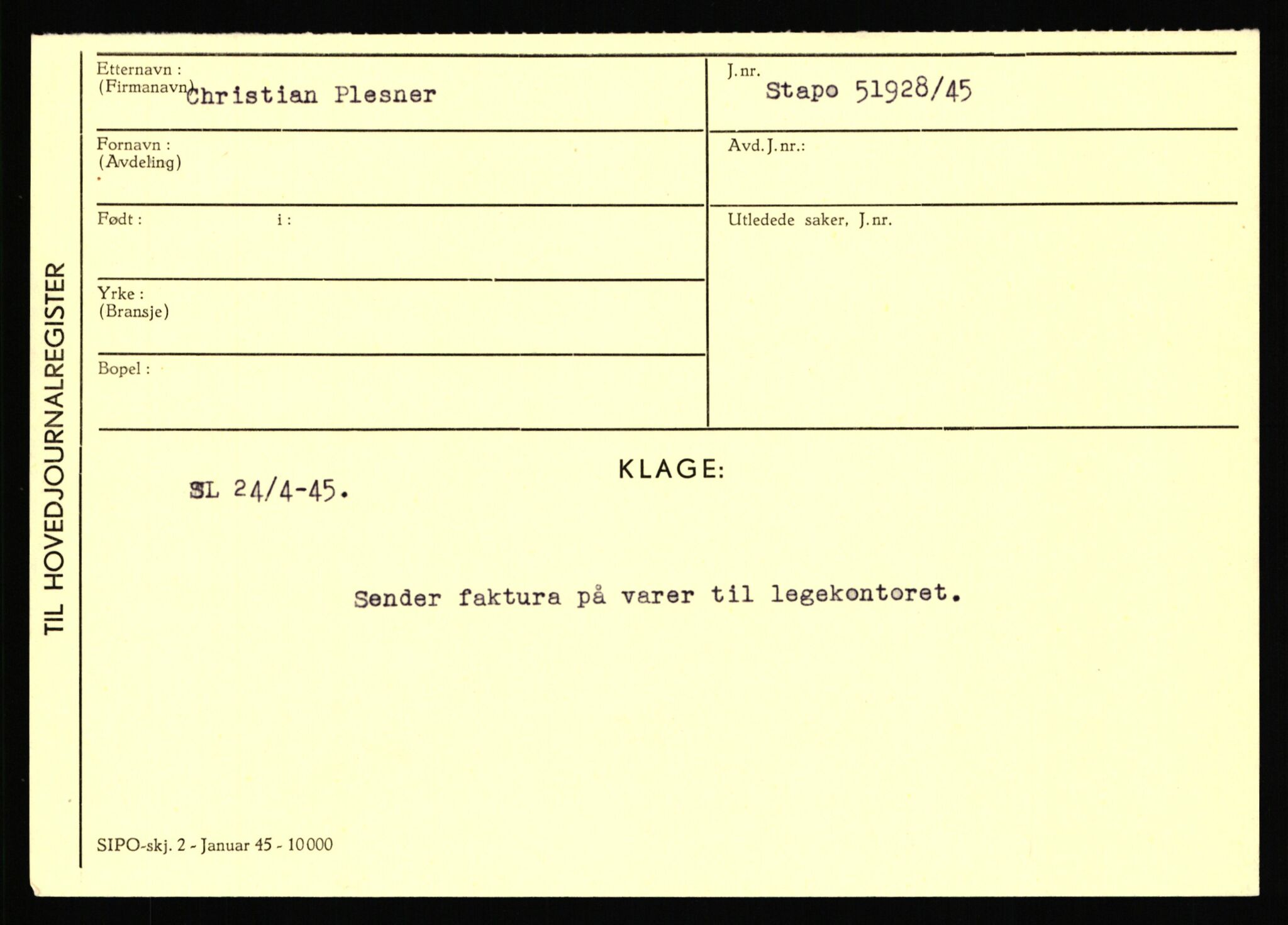 Statspolitiet - Hovedkontoret / Osloavdelingen, AV/RA-S-1329/C/Ca/L0012: Oanæs - Quistgaard	, 1943-1945, p. 4692