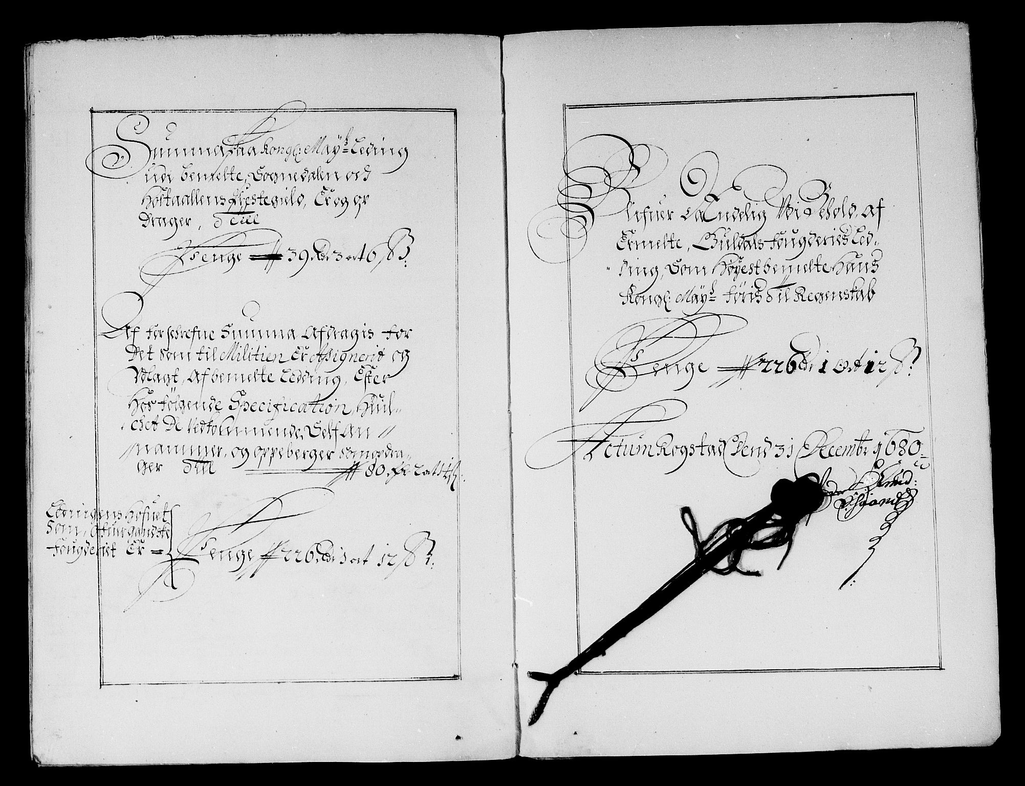 Rentekammeret inntil 1814, Reviderte regnskaper, Stiftamtstueregnskaper, Trondheim stiftamt og Nordland amt, AV/RA-EA-6044/R/Rf/L0059: Trondheim stiftamt, 1680