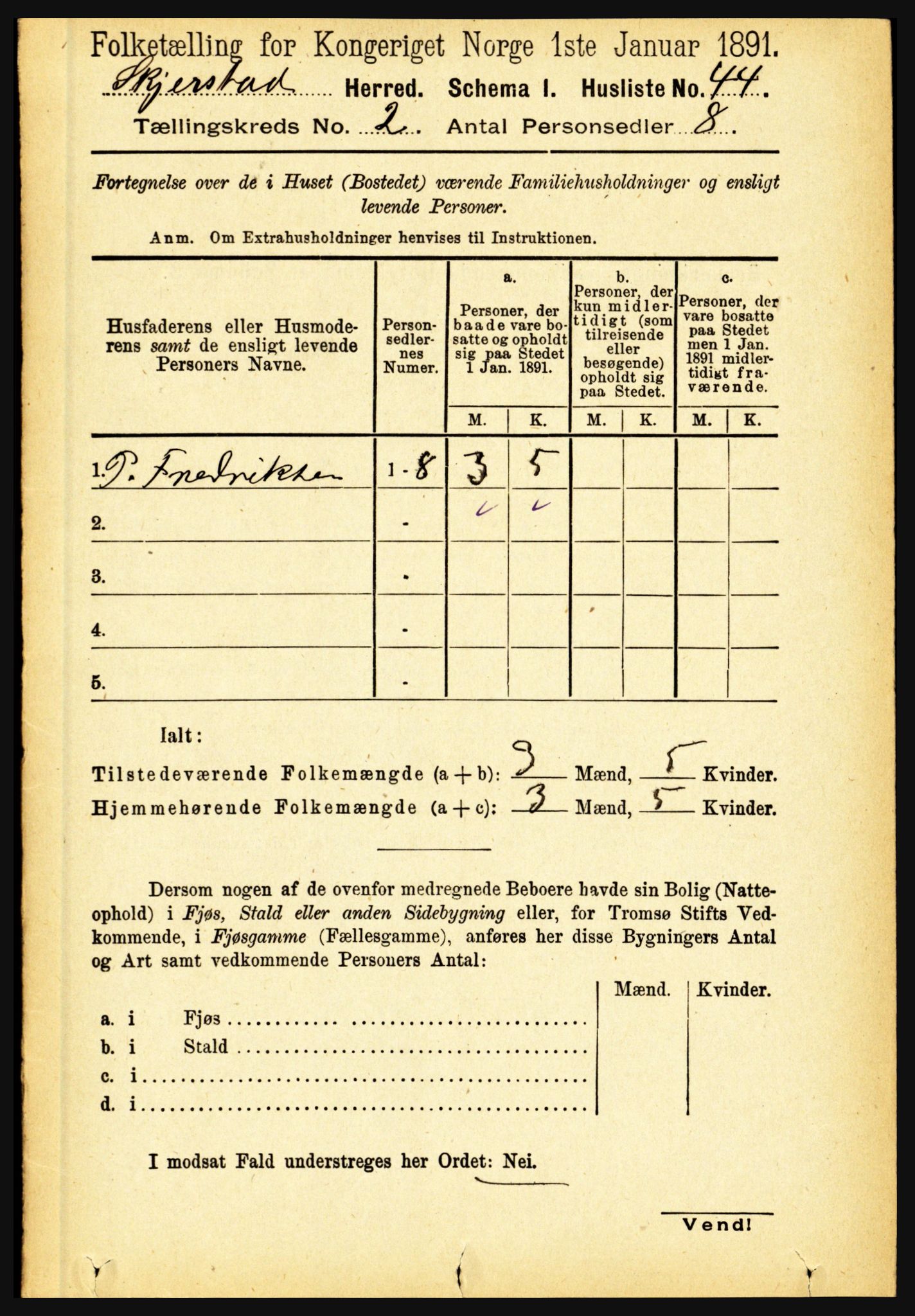 RA, 1891 census for 1842 Skjerstad, 1891, p. 339