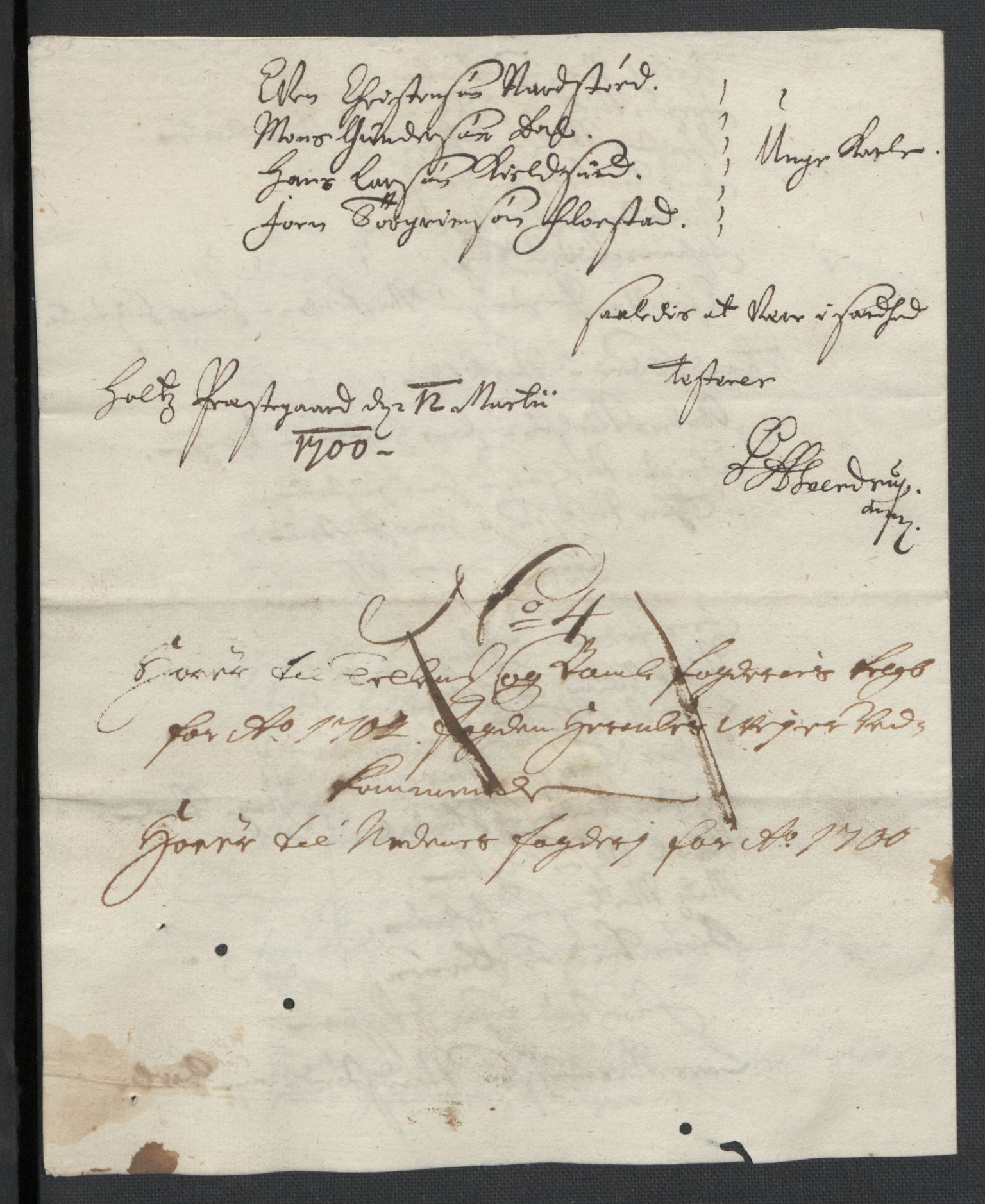 Rentekammeret inntil 1814, Reviderte regnskaper, Fogderegnskap, AV/RA-EA-4092/R39/L2315: Fogderegnskap Nedenes, 1700-1701, p. 69