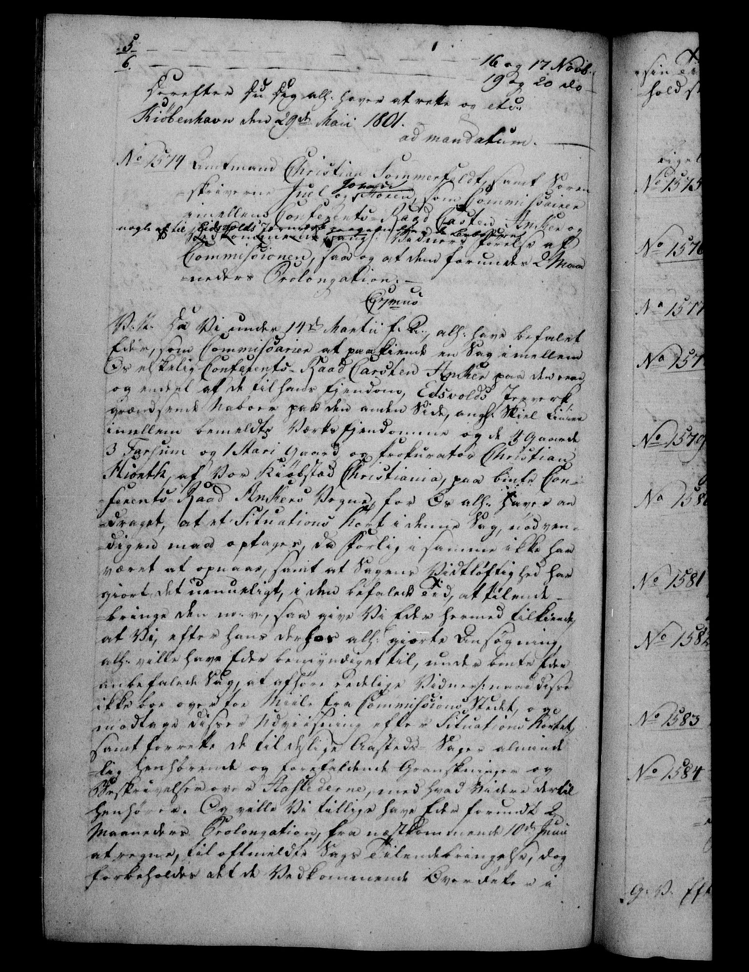 Danske Kanselli 1800-1814, RA/EA-3024/H/Hf/Hfb/Hfba/L0001: Registranter, 1800-1801, p. 400b