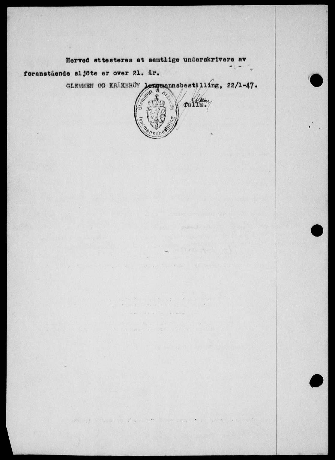 Onsøy sorenskriveri, SAO/A-10474/G/Ga/Gab/L0018: Mortgage book no. II A-18, 1946-1947, Diary no: : 184/1947