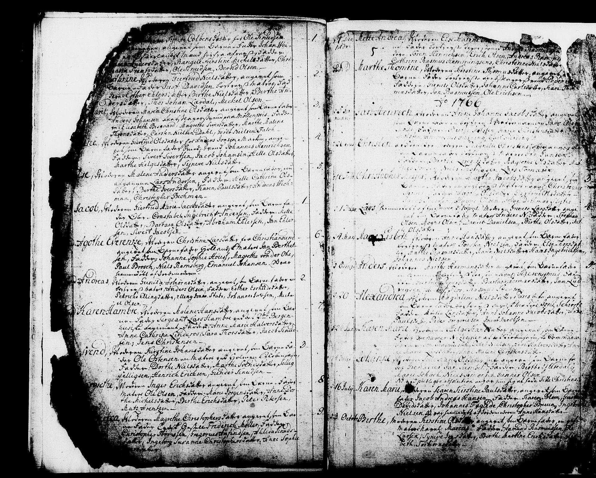 Domkirken sokneprestembete, SAB/A-74801/H/Haa/L0003: Parish register (official) no. A 3, 1758-1789, p. 5