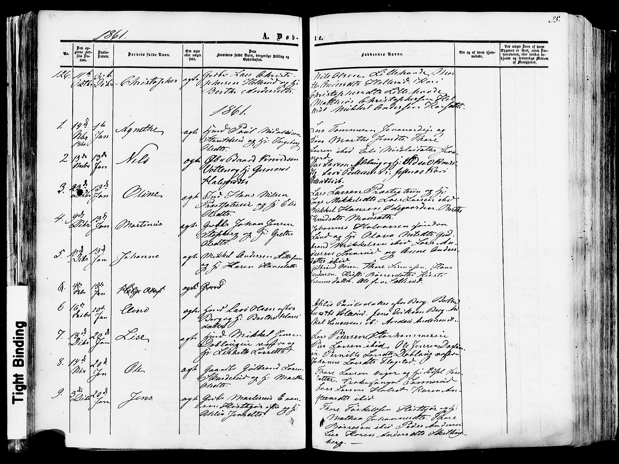 Vang prestekontor, Hedmark, AV/SAH-PREST-008/H/Ha/Haa/L0013: Parish register (official) no. 13, 1855-1879, p. 55