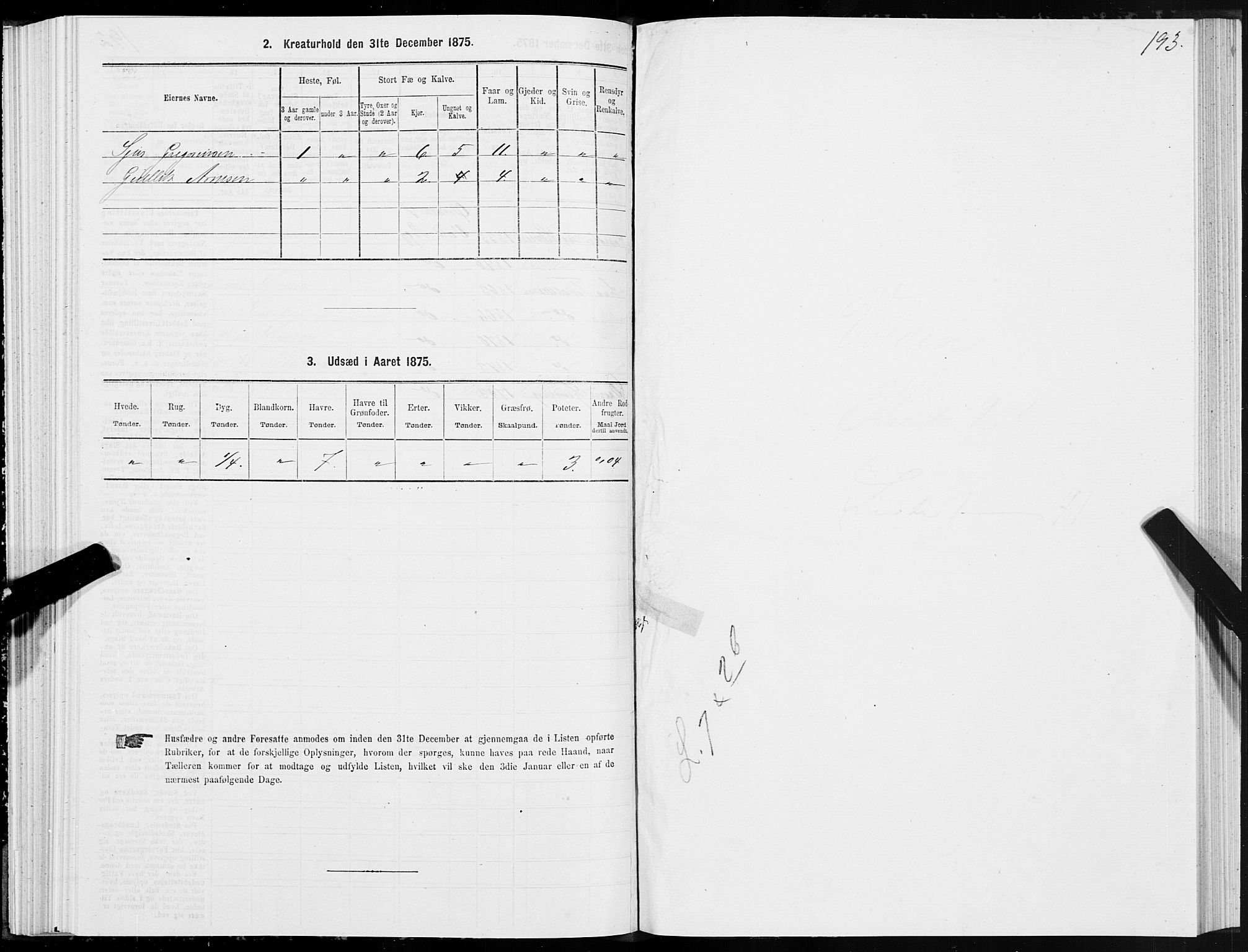 SAT, 1875 census for 1519P Volda, 1875, p. 2193