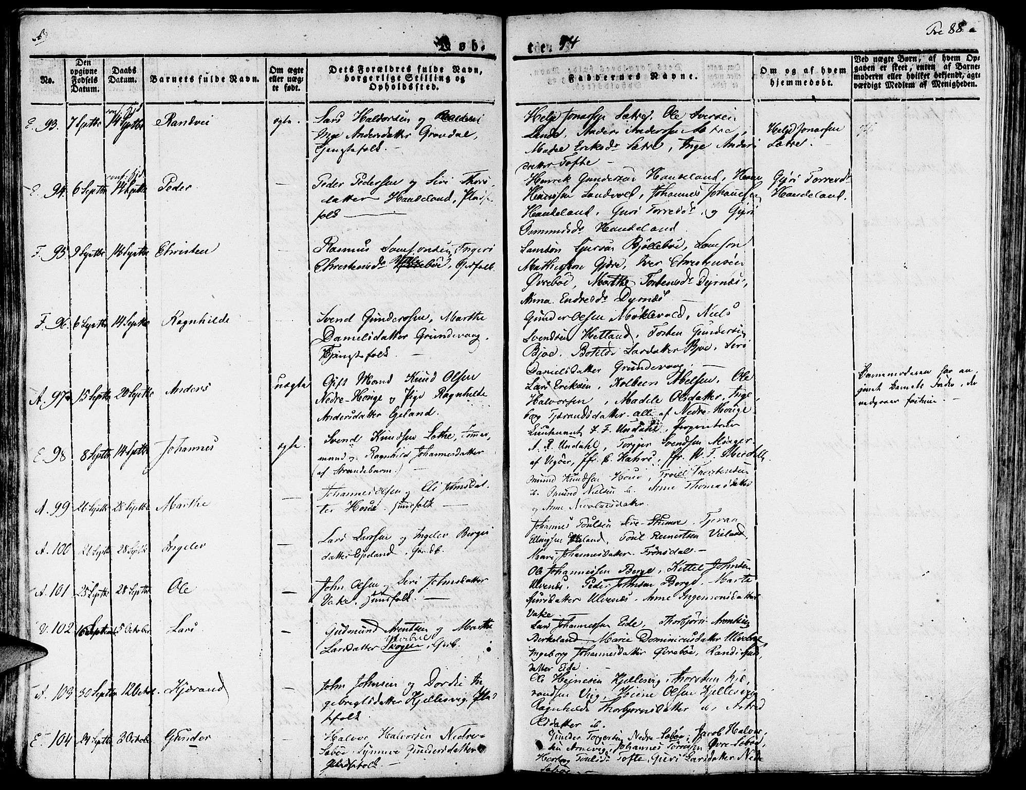 Fjelberg sokneprestembete, SAB/A-75201/H/Haa: Parish register (official) no. A 5, 1822-1834, p. 88