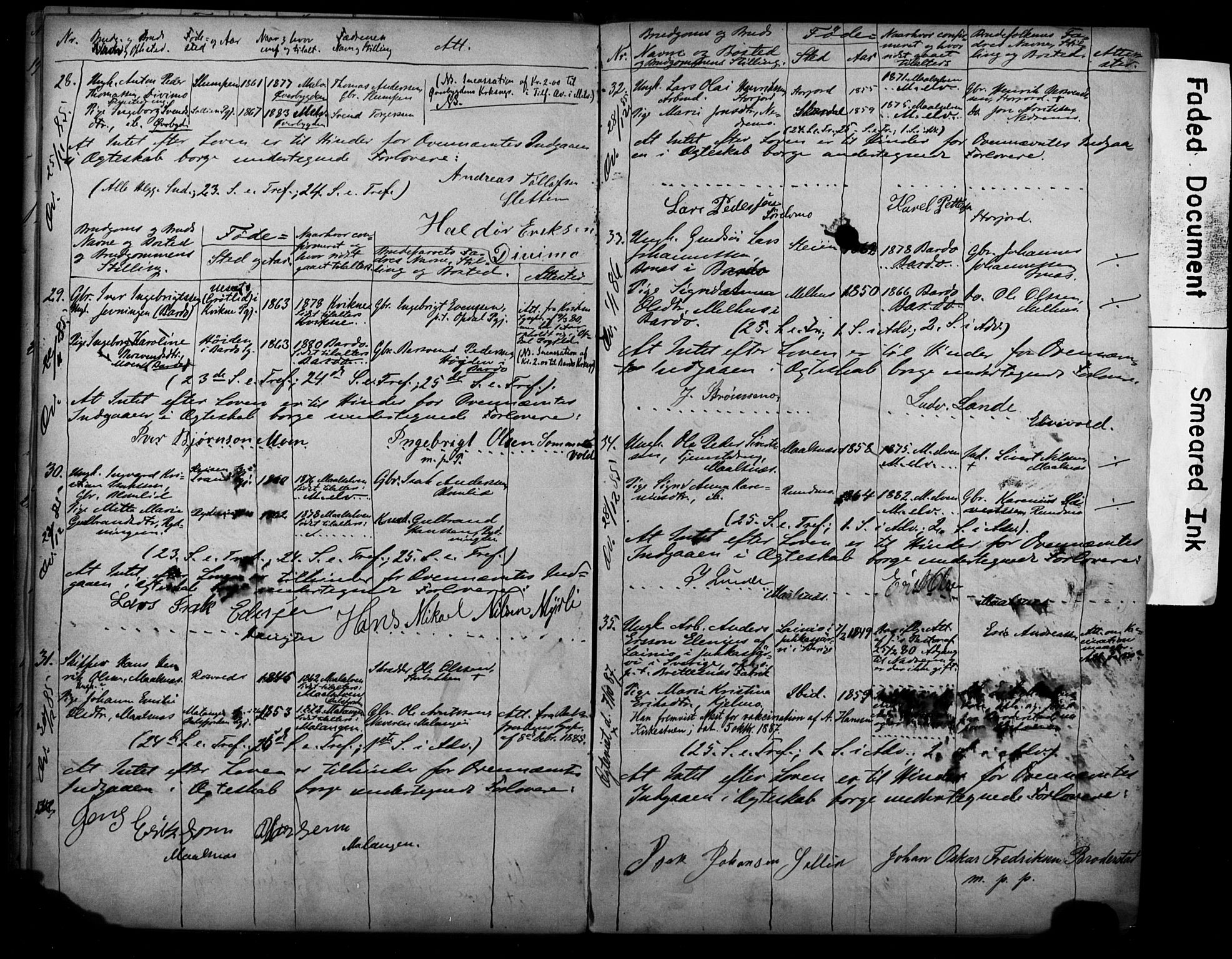 Målselv sokneprestembete, SATØ/S-1311/I/Id/L0038: Banns register no. 38, 1870-1890