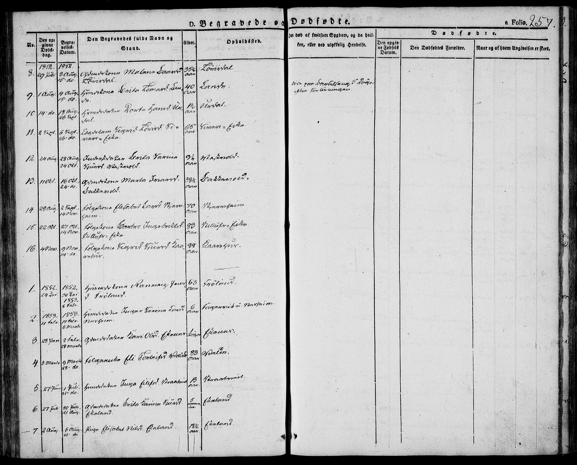 Skjold sokneprestkontor, AV/SAST-A-101847/H/Ha/Haa/L0005: Parish register (official) no. A 5, 1830-1856, p. 257