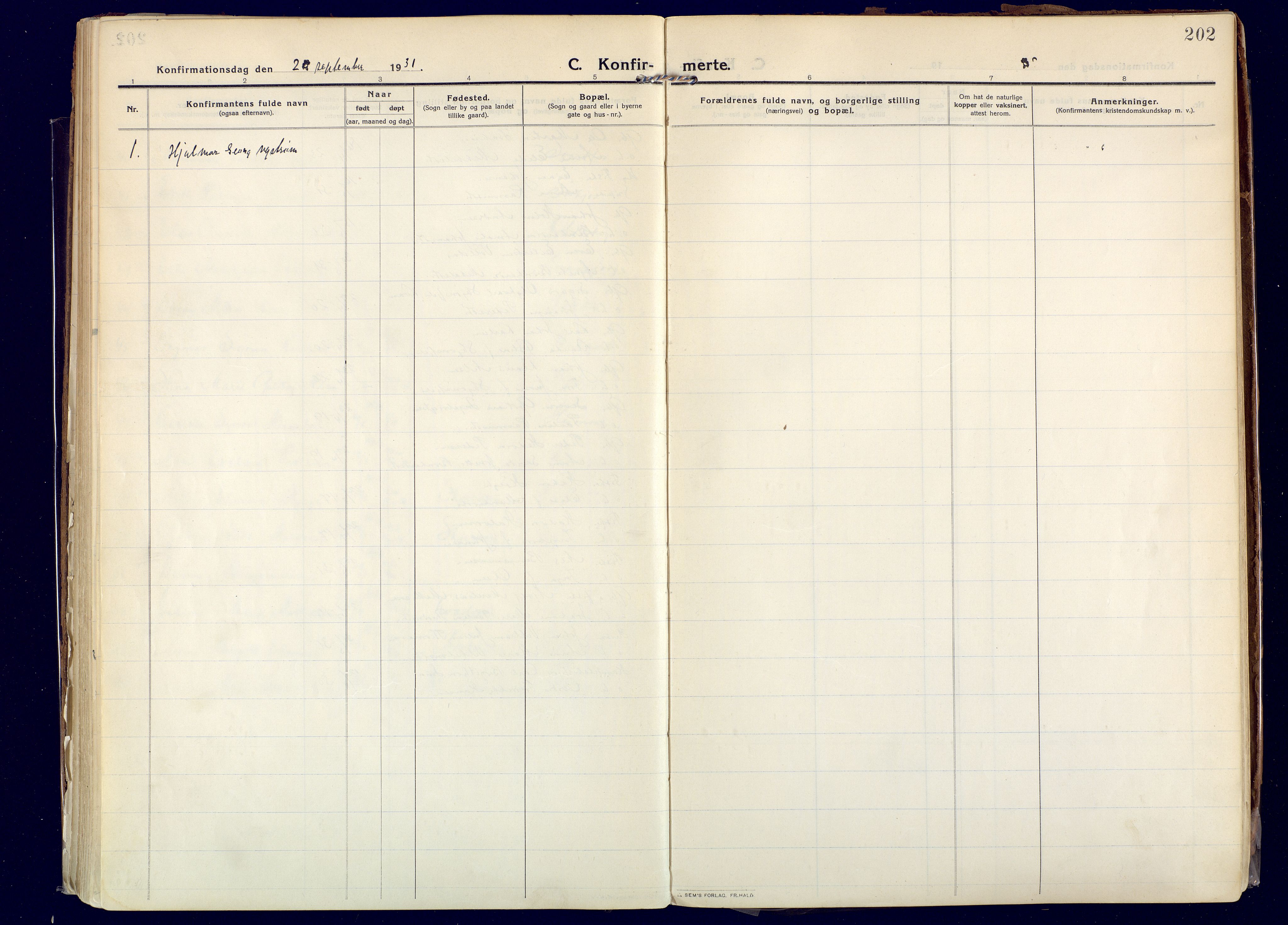 Skjervøy sokneprestkontor, AV/SATØ-S-1300/H/Ha/Haa: Parish register (official) no. 20, 1911-1931, p. 202